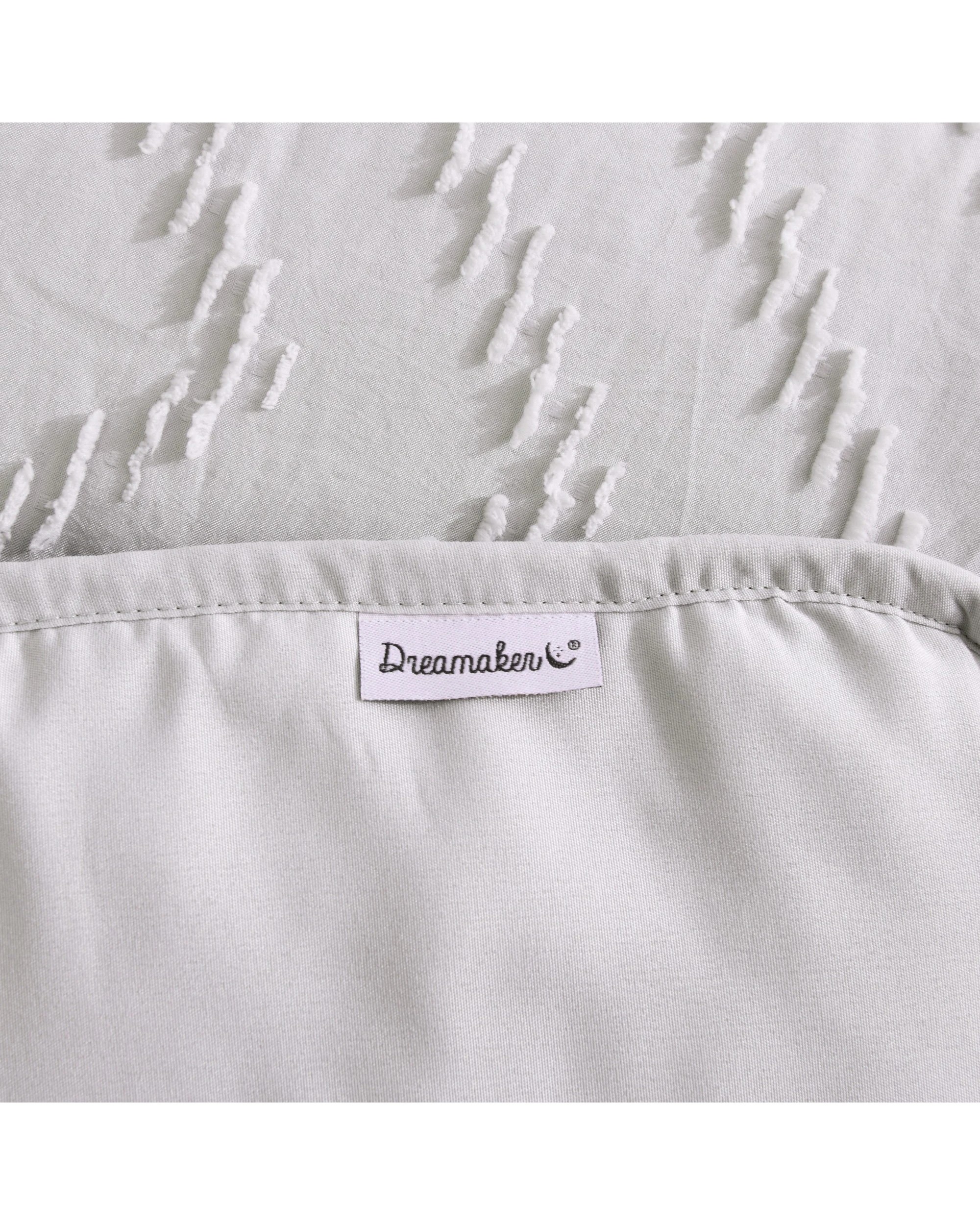 7 Dreamaker Lennox Chevron 6 Piece Comforter Set - Queen Bed - Silver, 7 of 9