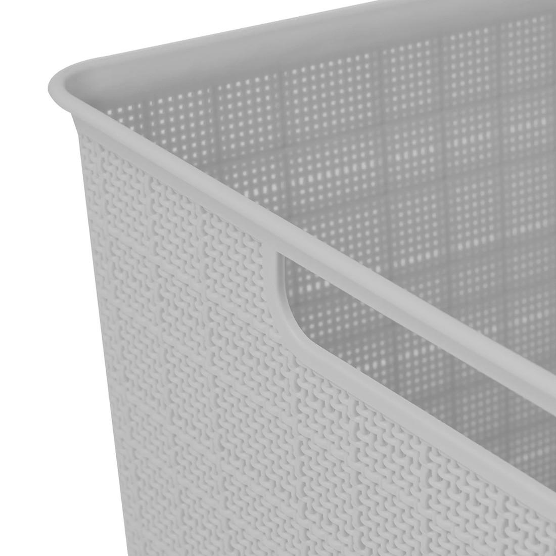 6 26L Rectangle Linen Weave Basket - Grey, 6 of 7