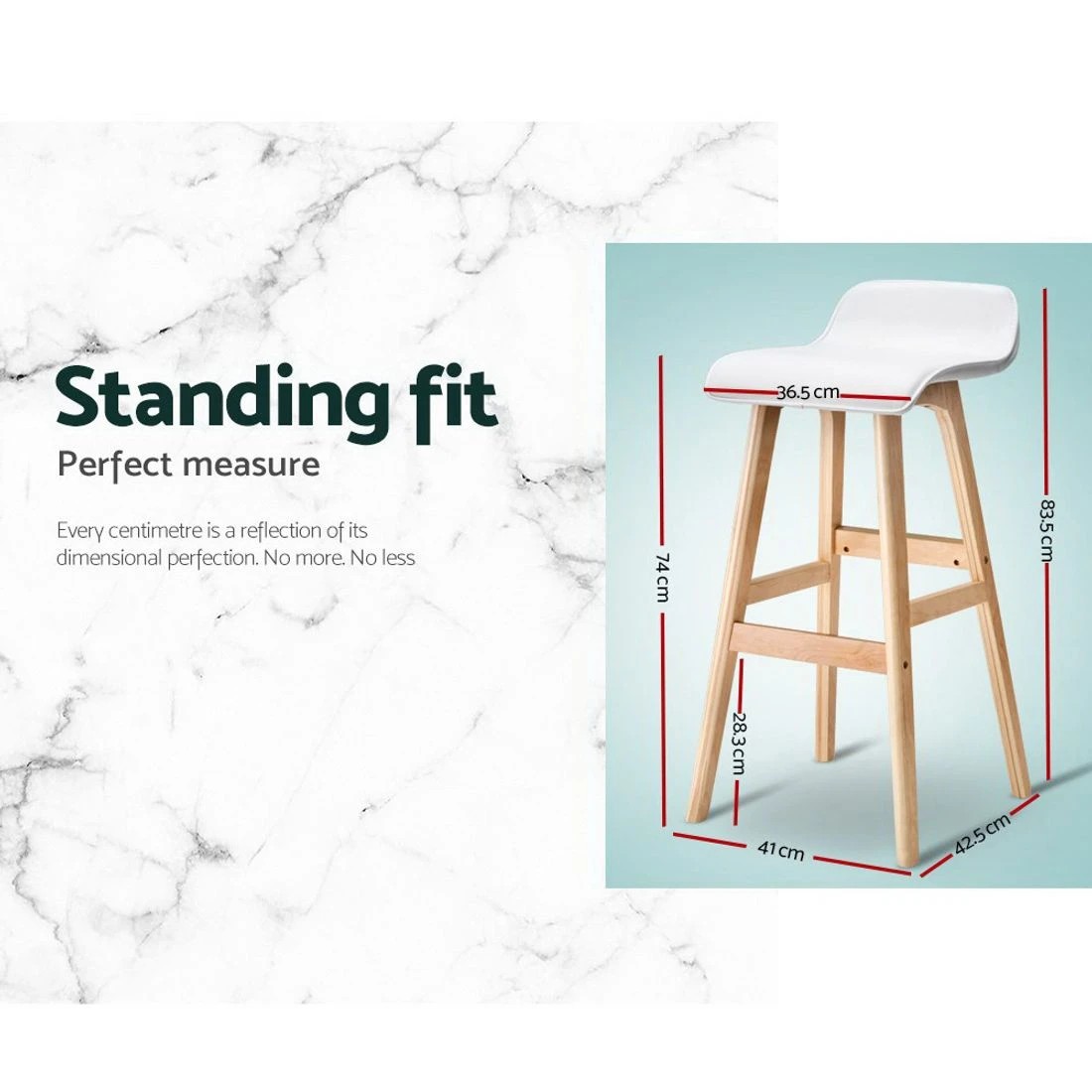 3 Artiss 2x Bar Stools en Stool - White, 3 of 8