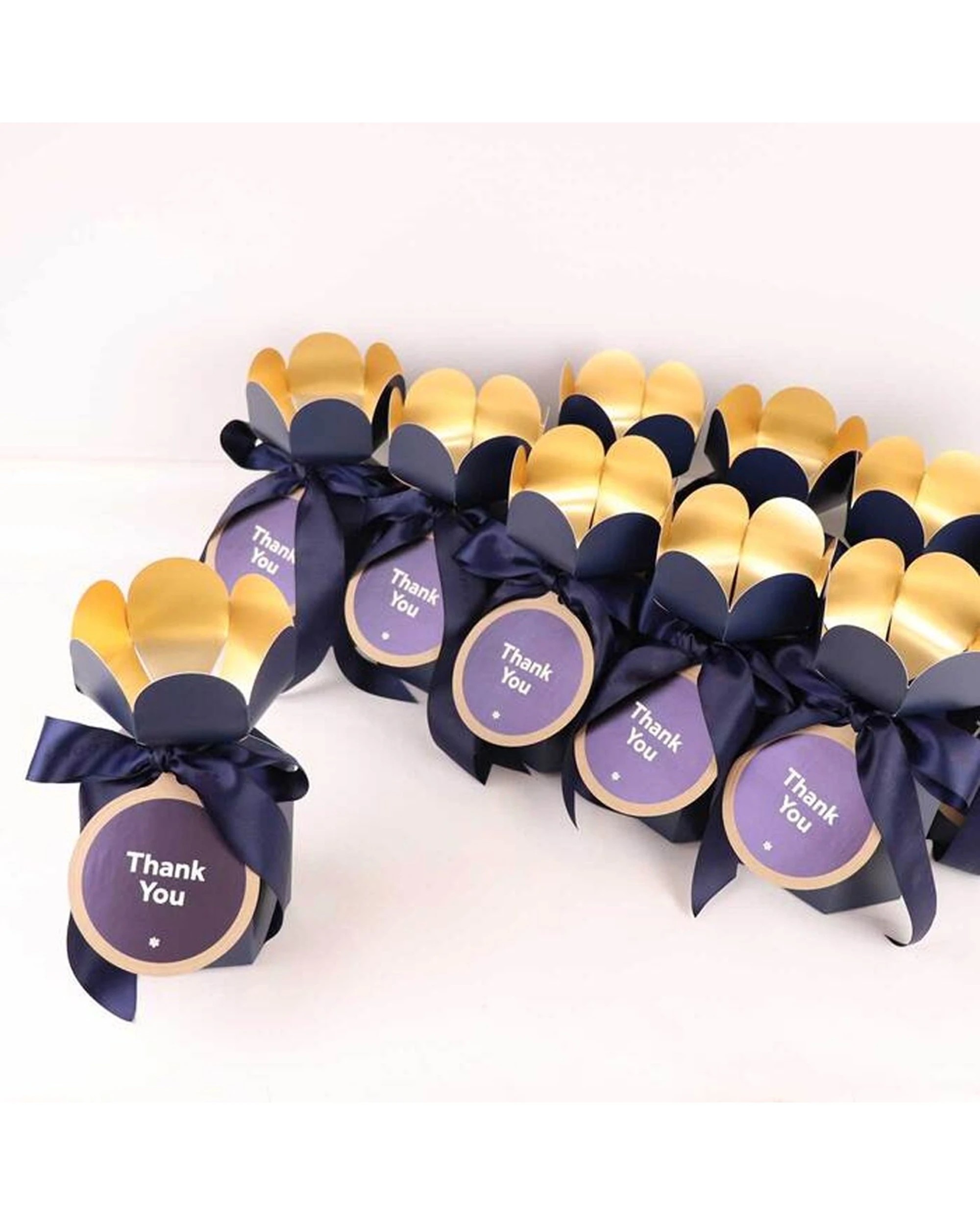 4 Edible Blooms Thank You Gift Set Gourmet Chocolates Bloom Box Navy - Blue, 4 of 4