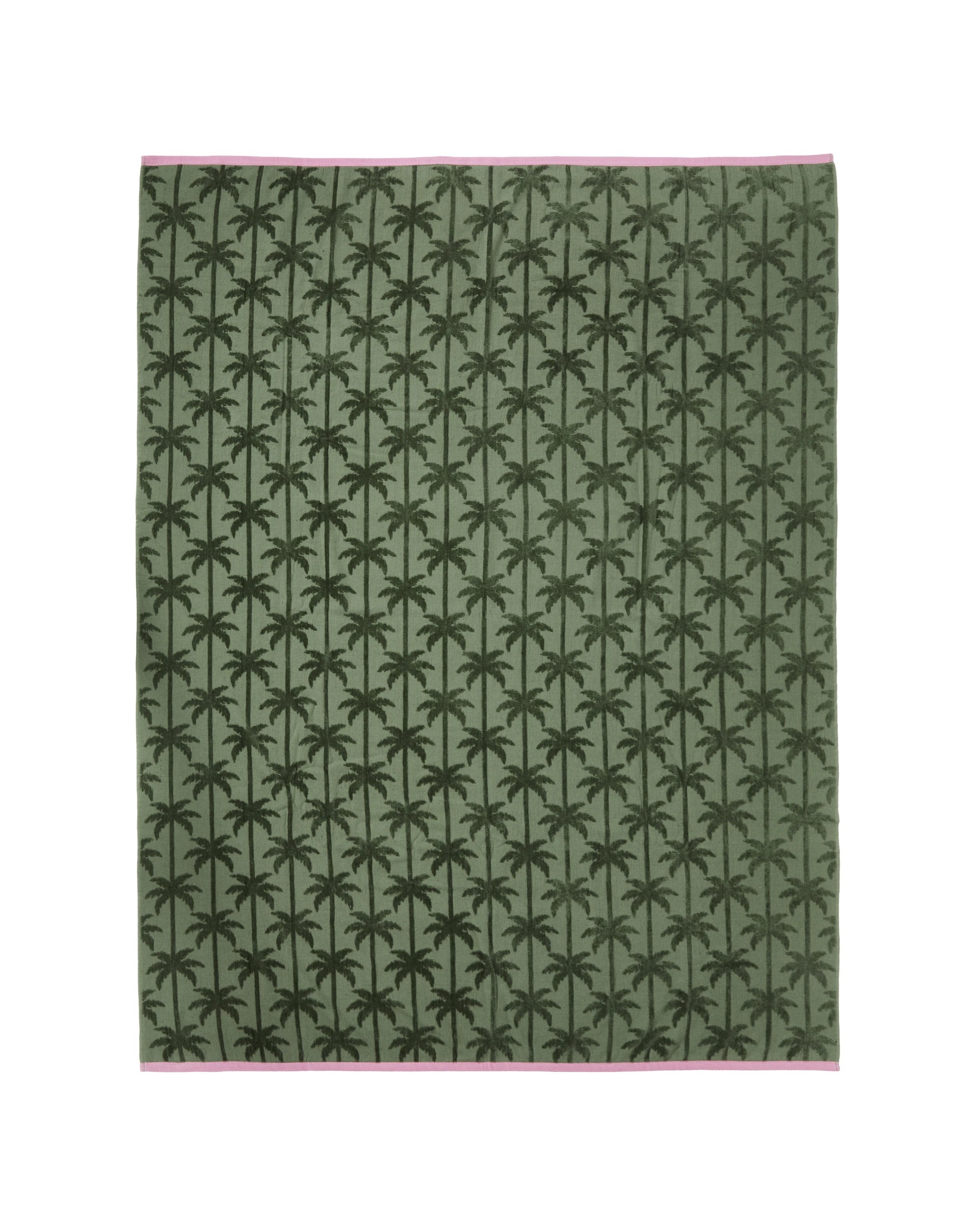 1 Cotton Palm Beach Blanket - Green, 1 of 6