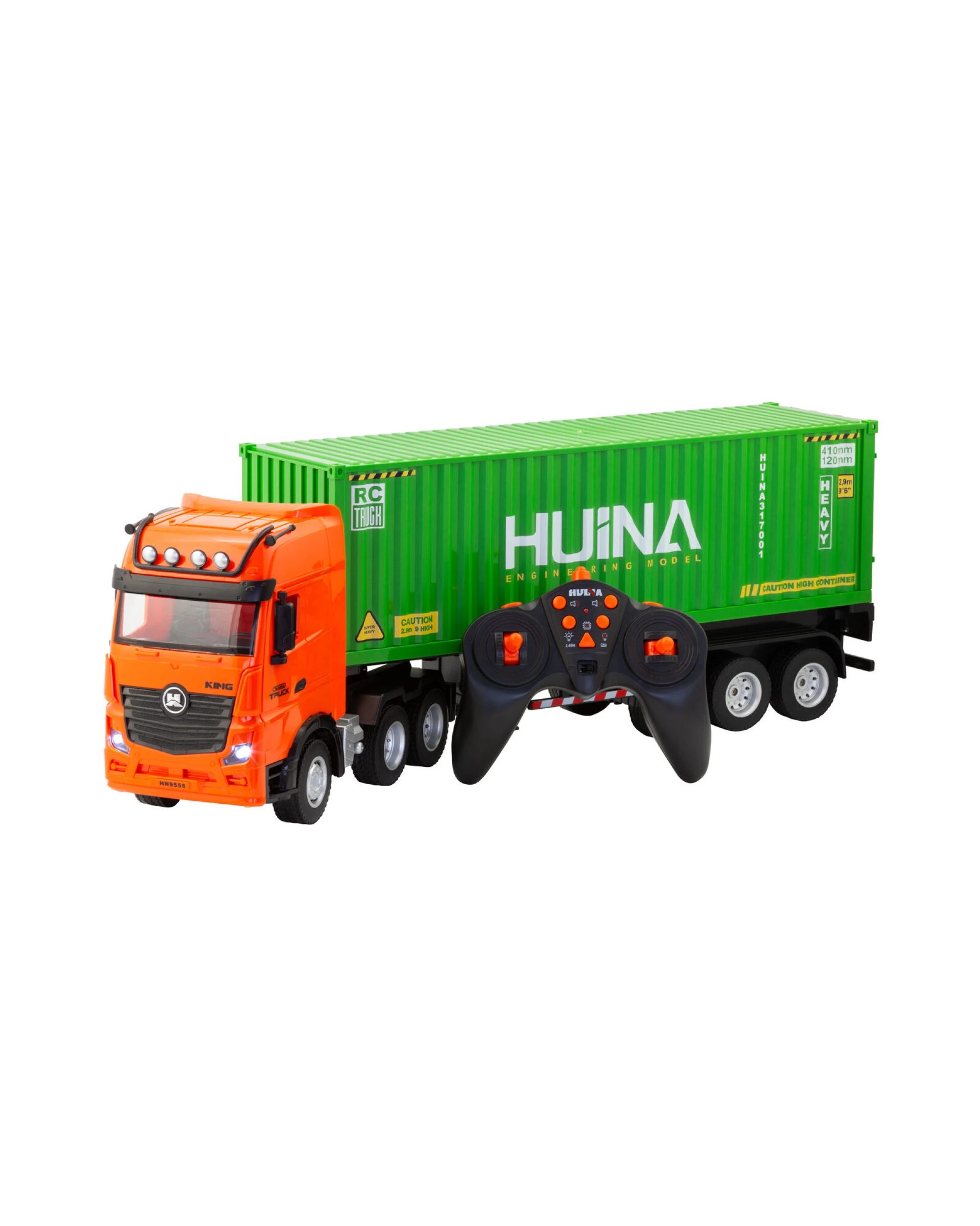 1 Gem Toys 1:18 Scale 9-Channel Alloy Remote Control Container Truck with Lights & Sound for Indoor Play, 1 of 9