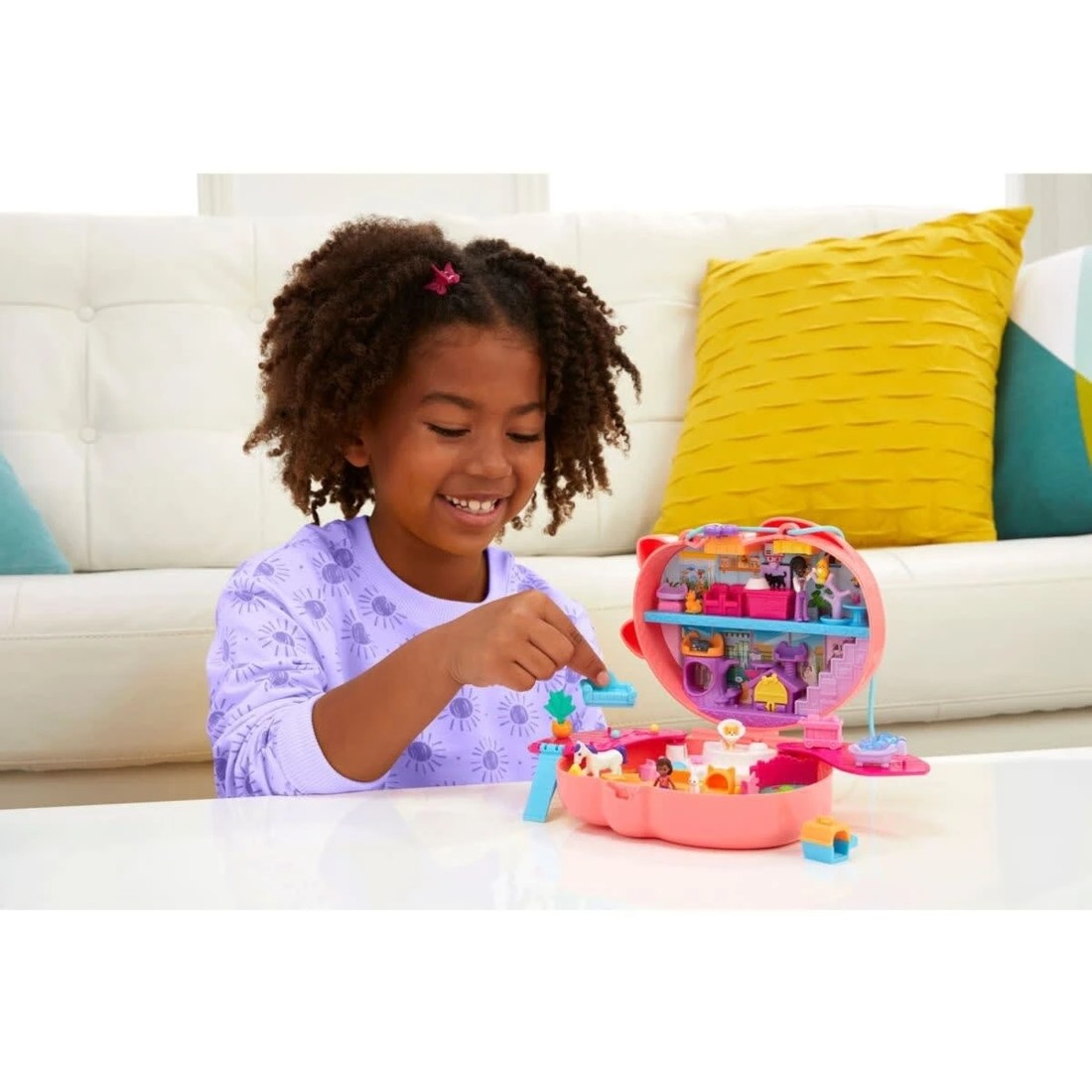 4 Polly Pocket Mini Toys Wearable Purse Compact Playset - Assorted, 4 of 8