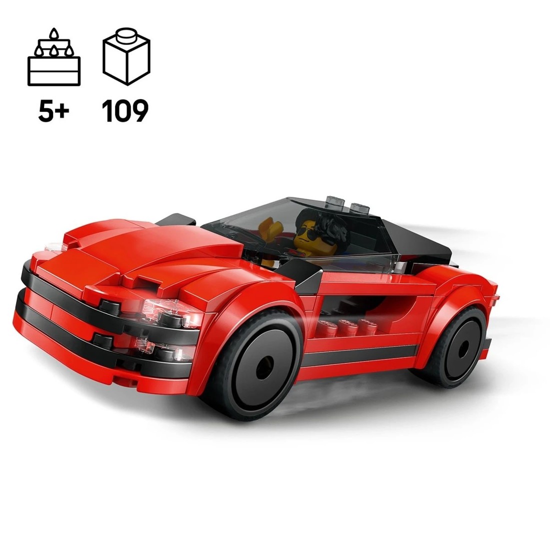 4 LEGO City Red Sports Car 60448, 4 of 9