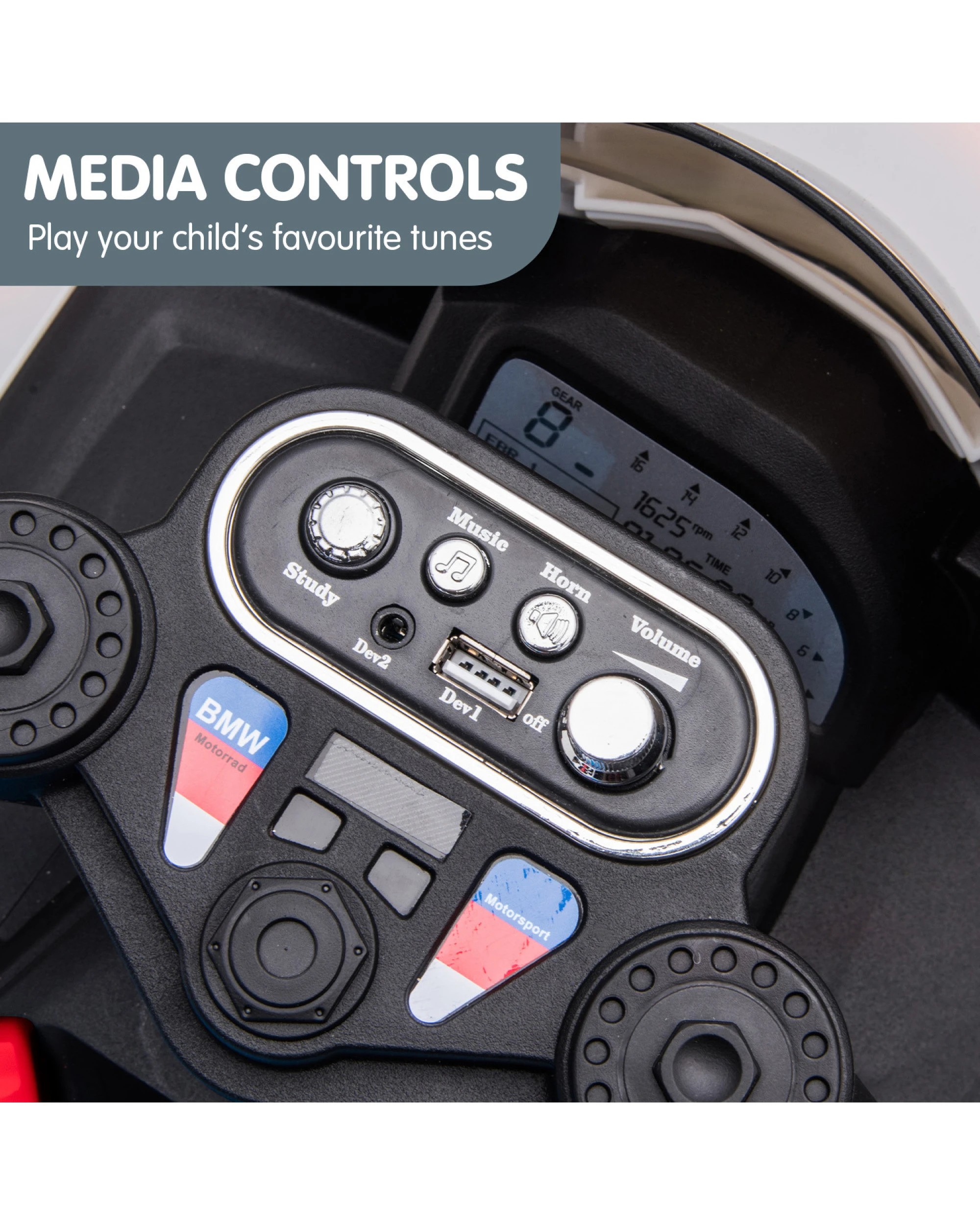 3 Kahuna BMW HP4 Race Kids Toy Electric Ride On Motorcycle - Red, 3 of 9