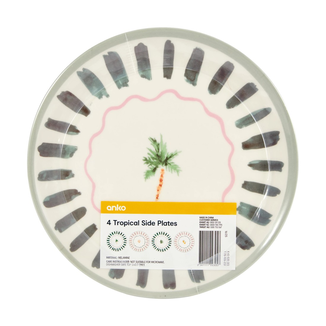 8 4 Pack Tropical Side Plates, 8 of 8