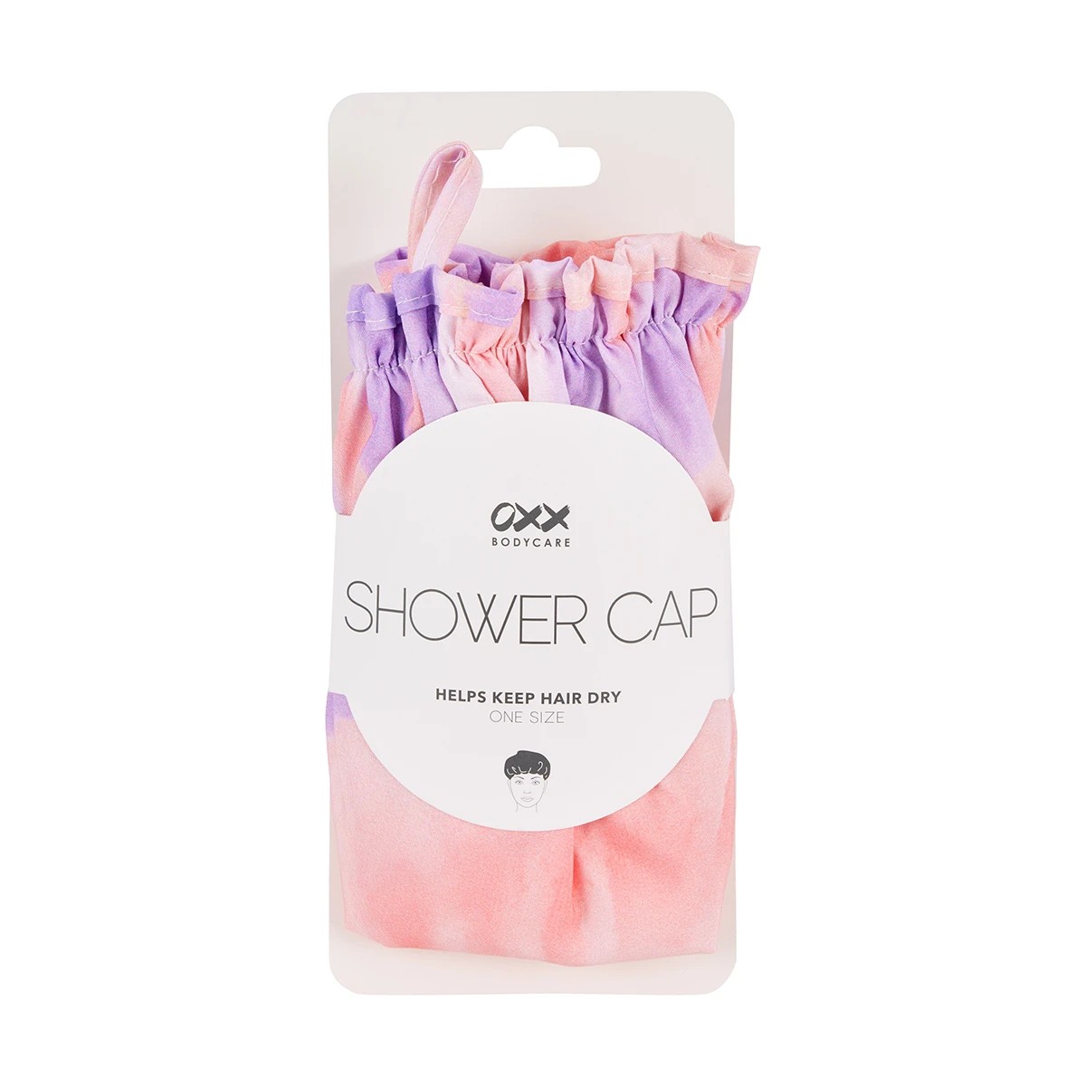 1 OXX Bodycare Shower Cap - Lilac and Peach, 1 of 4