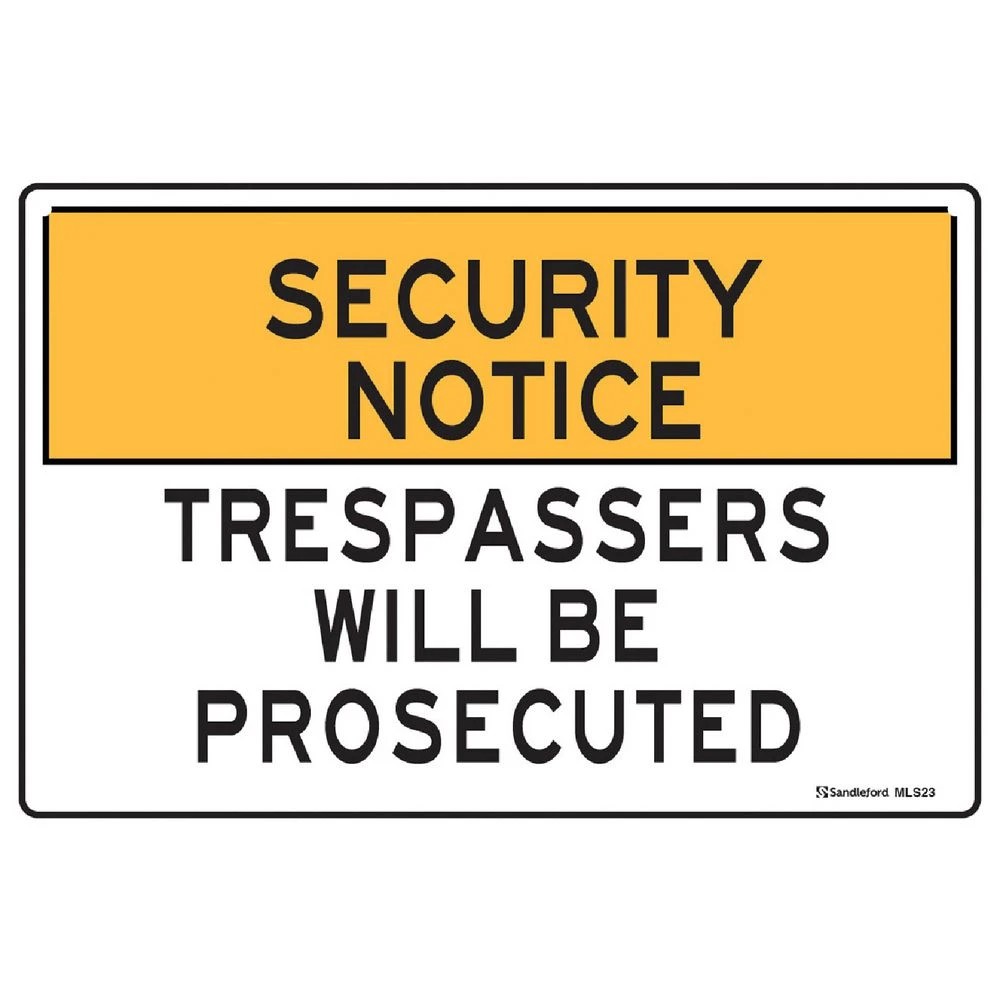 1 No Trespassing Sign 30 x 45cm, 1 of 1