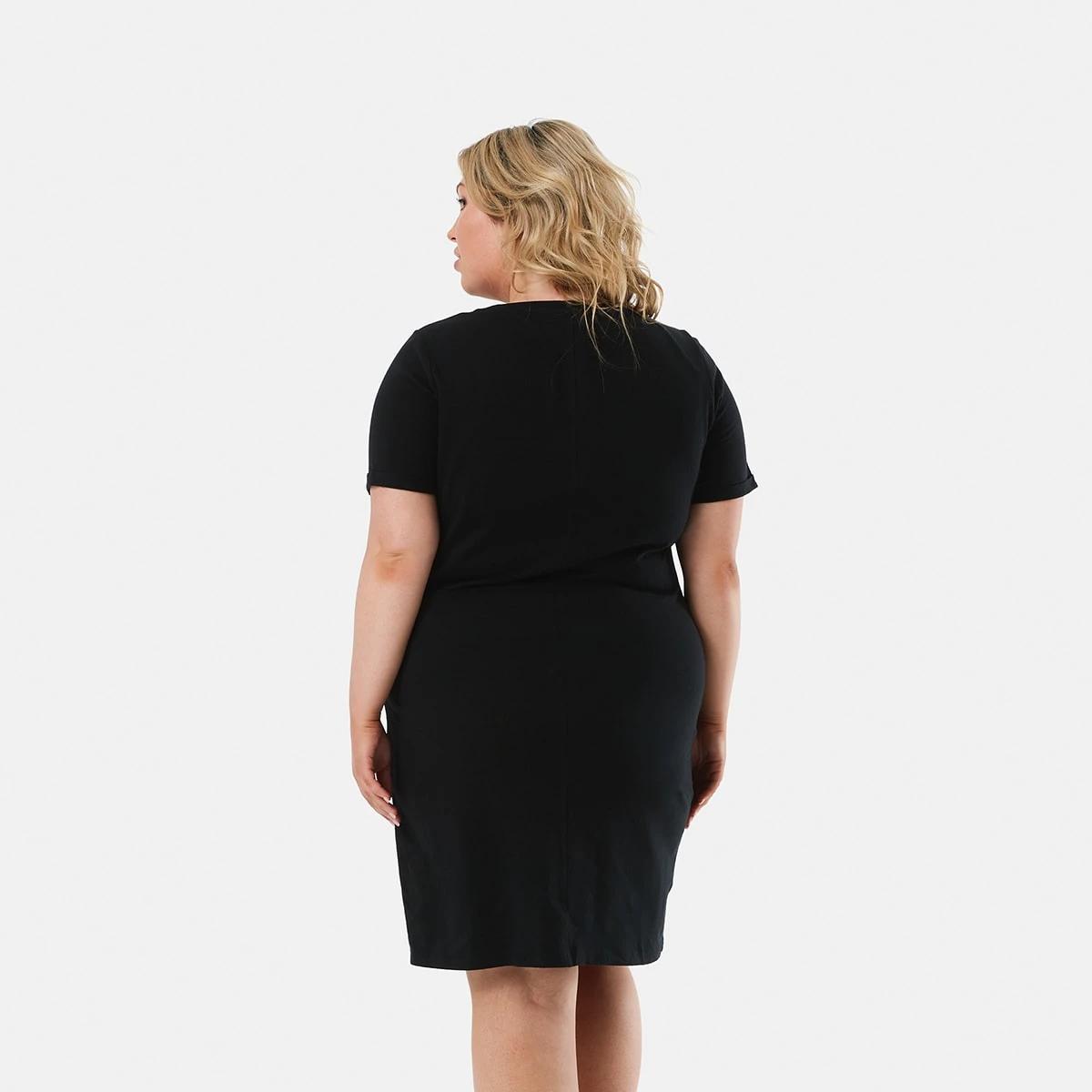 3 Curve Short Sleeve T-shirt Dress BLACK, 3 of 5