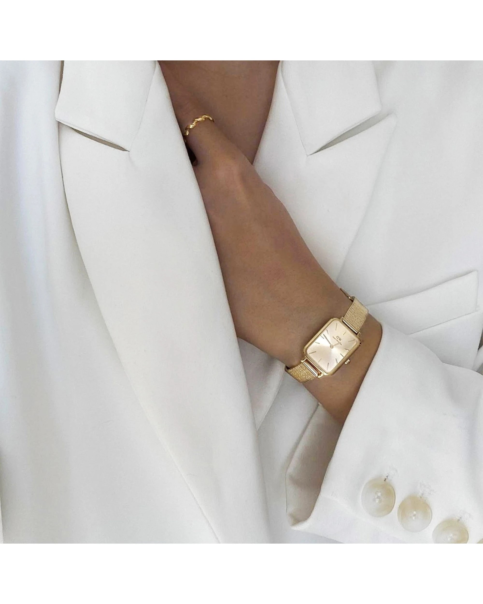 2 Daniel Wellington Quadro 20x26mm Gold Stainless Steel Unitone Dial Watch, 2 of 6
