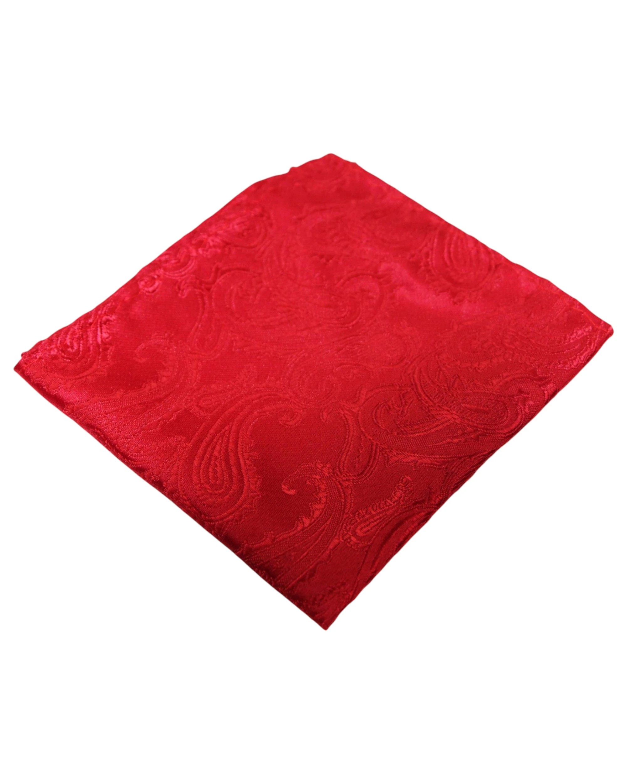 3 Zasel Mens Red Paisley Pocket Square - Multi, 3 of 3
