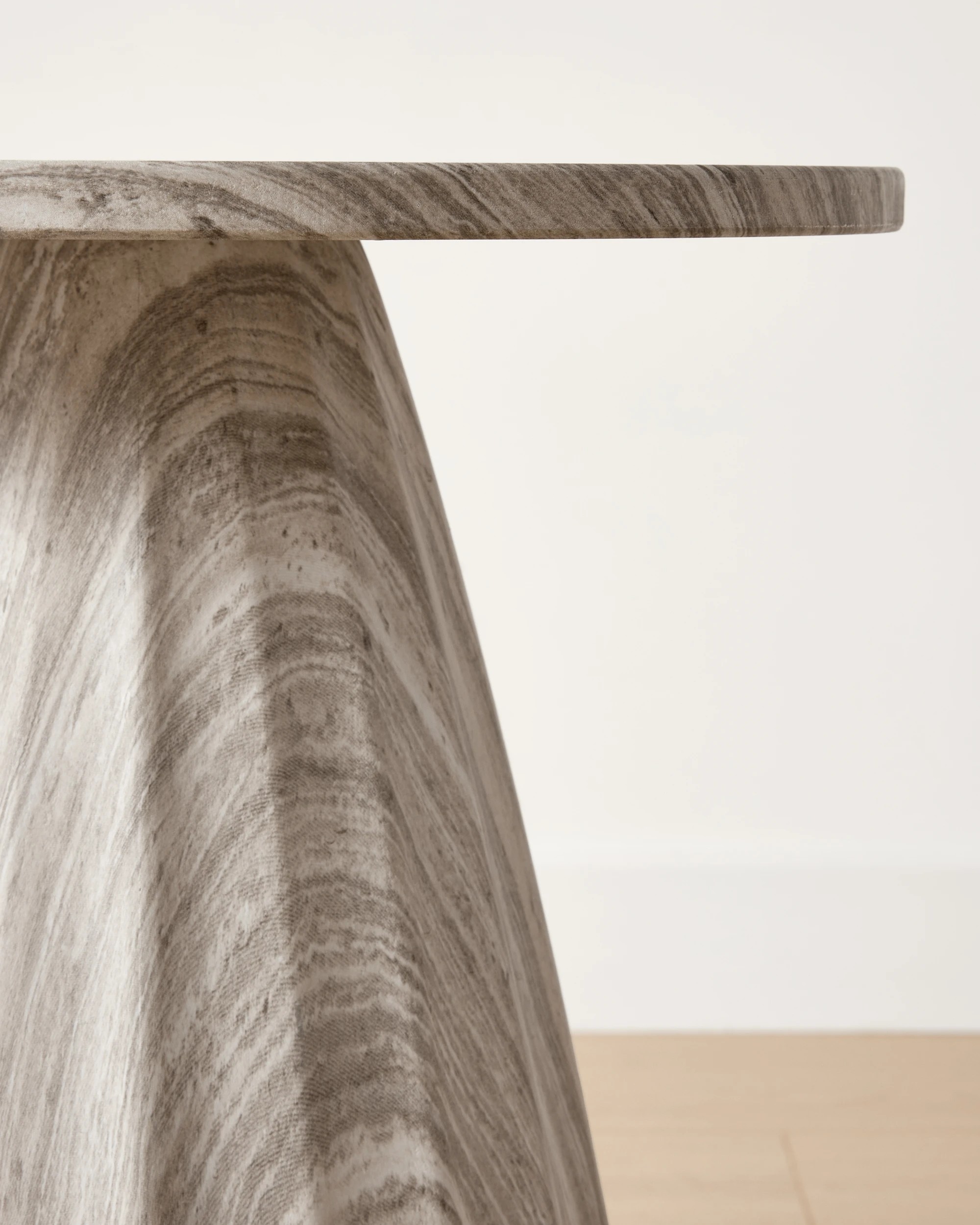 4 Ribbed Stone Look Side Table, 4 of 6