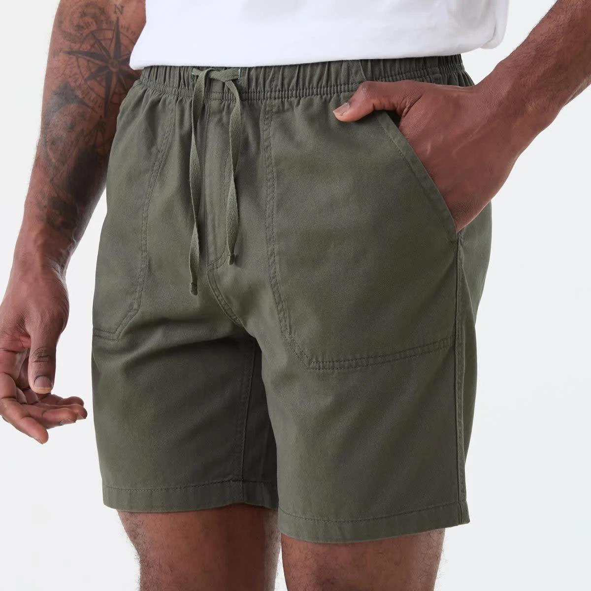 2 Washed Volley Shorts TUSSOCK GREEN, 2 of 6