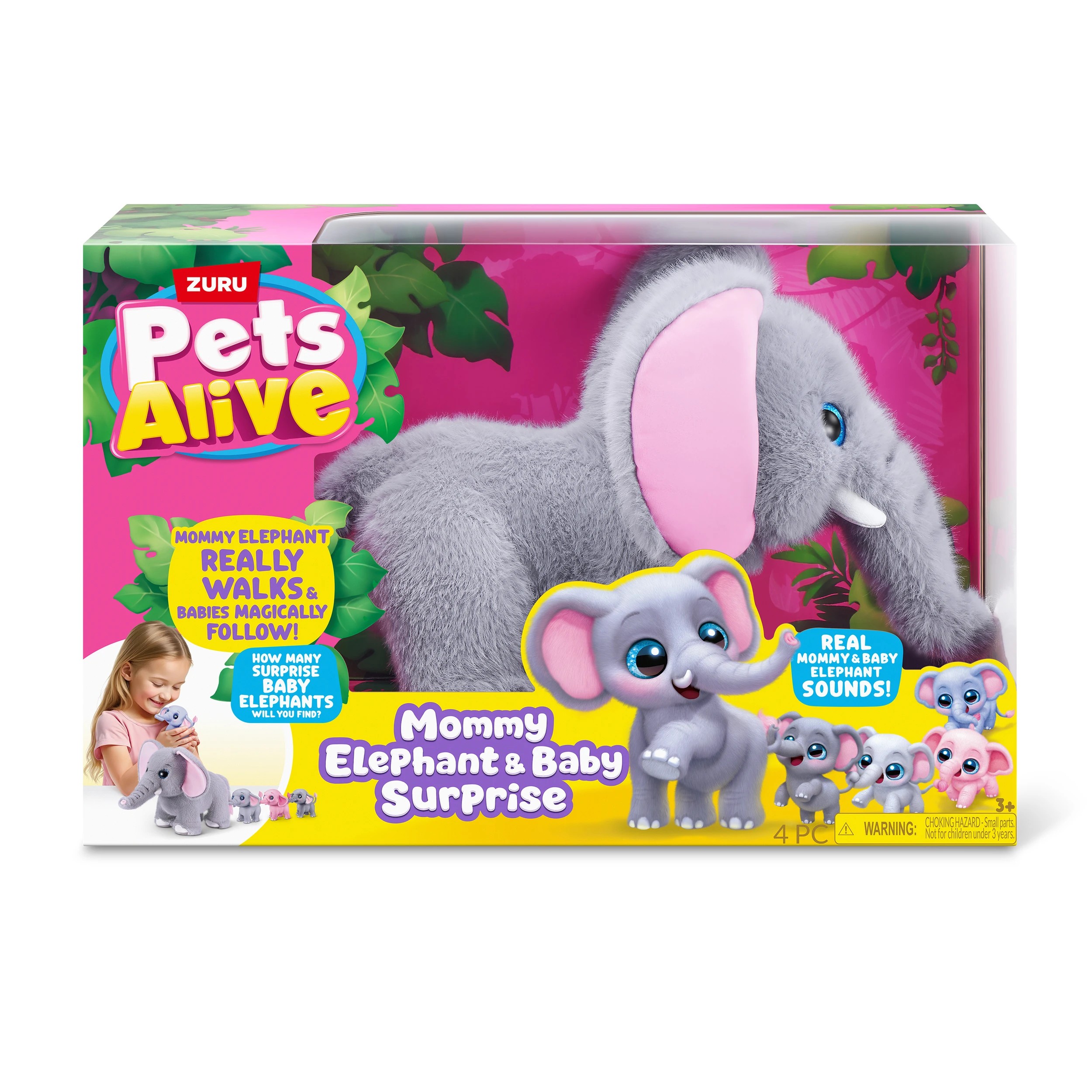3 Zuru Pets Alive Mommy Elephant & Baby Surprise - Assorted, 3 of 10
