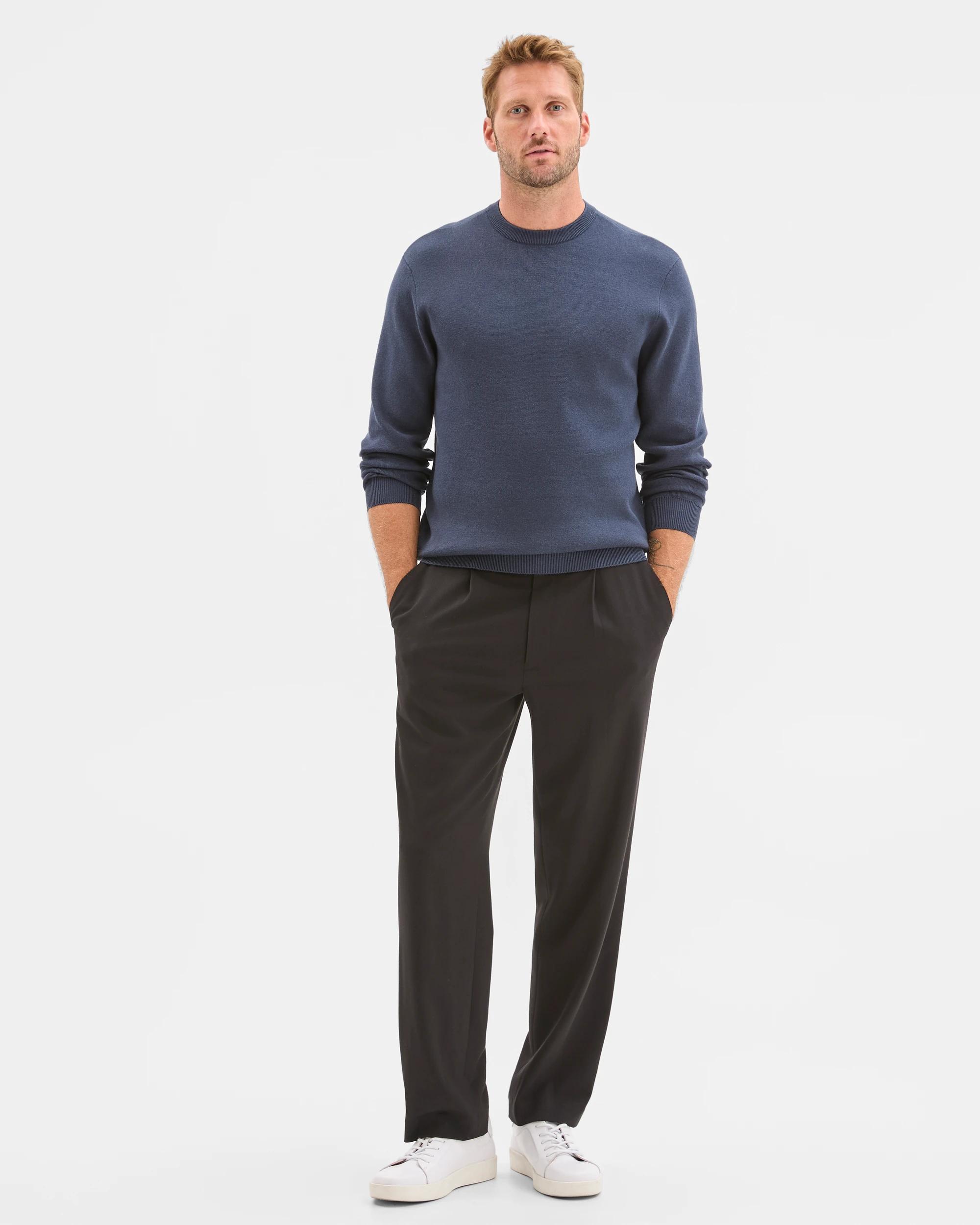 1 Preview Milano Knit Crew Neck Jumper NAVY, 1 of 5