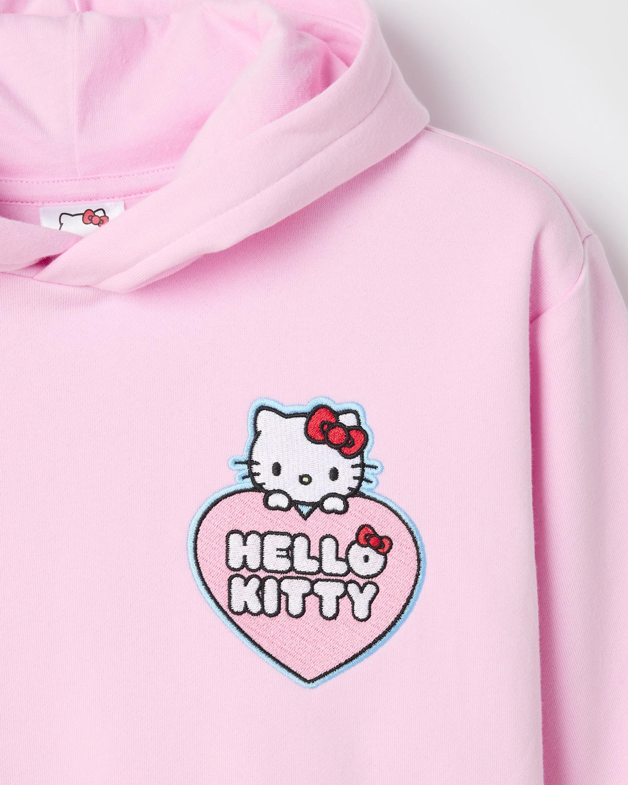5 Hello Kitty Australian Cotton Blend Fleece Hoodie PINK, 5 of 7