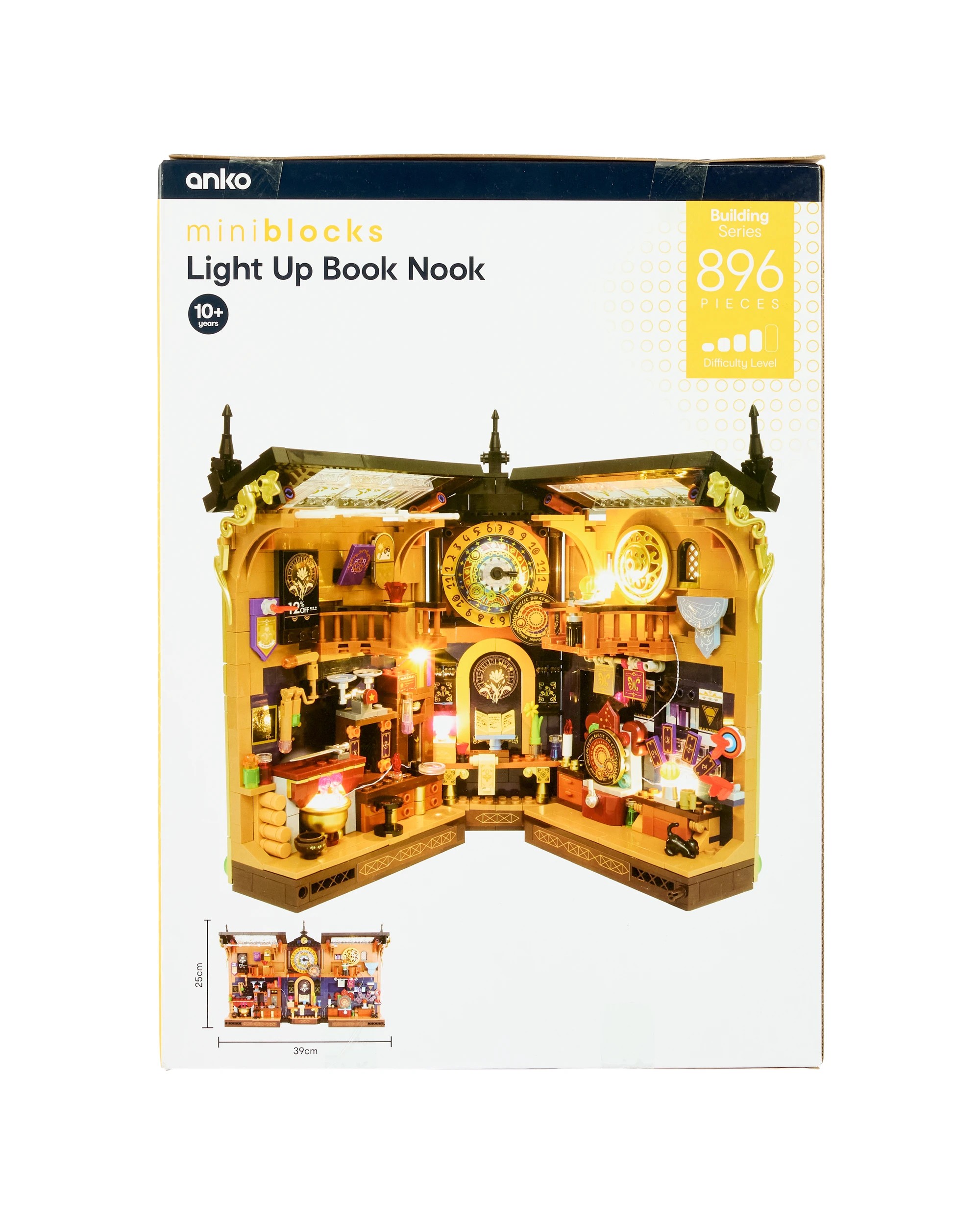 7 896 Piece Mini Blocks Building Series: Light Up Book Nook Playset, 7 of 7
