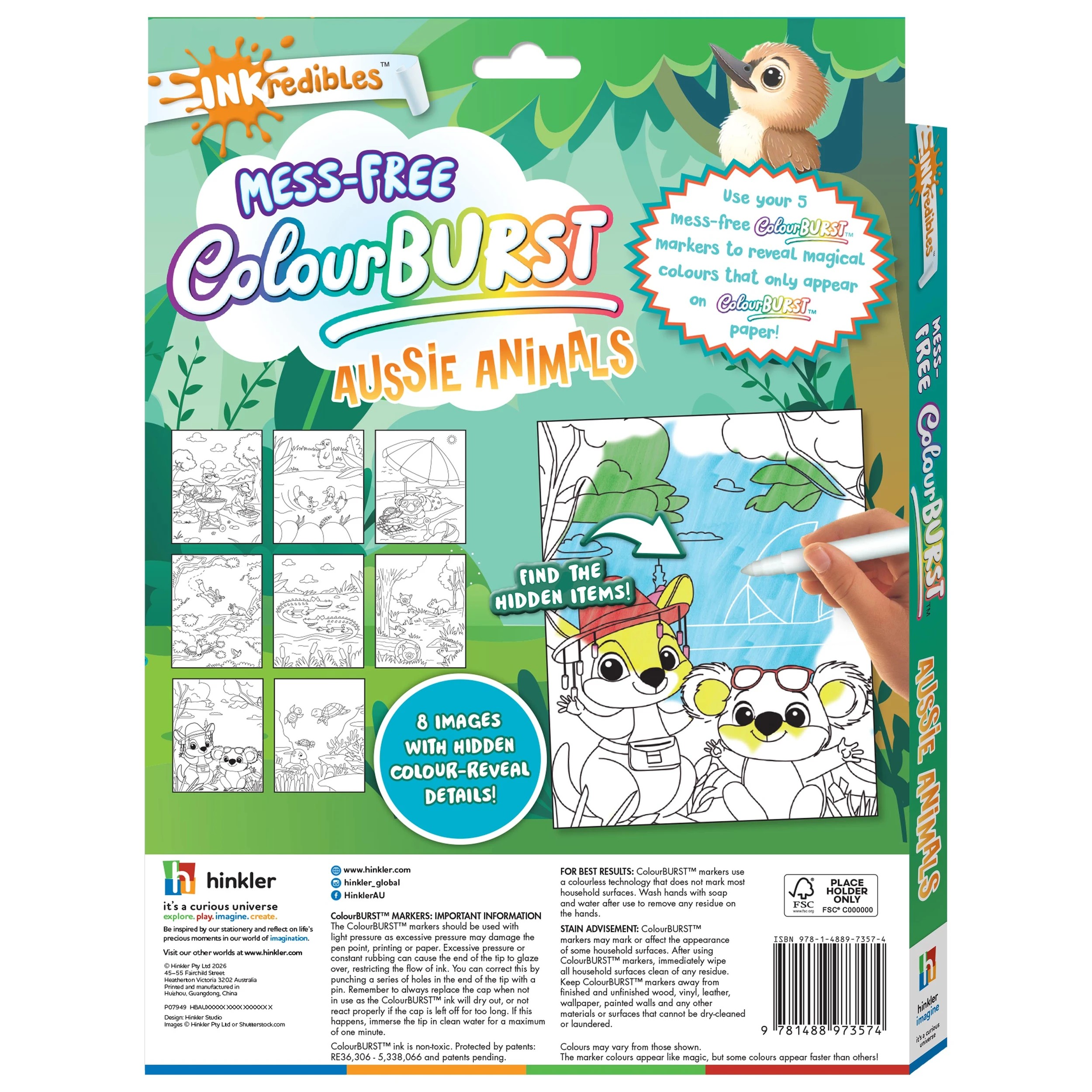 2 INKredibles Mess-Free Colour Burst Aussie Animals​ - Book, 2 of 6