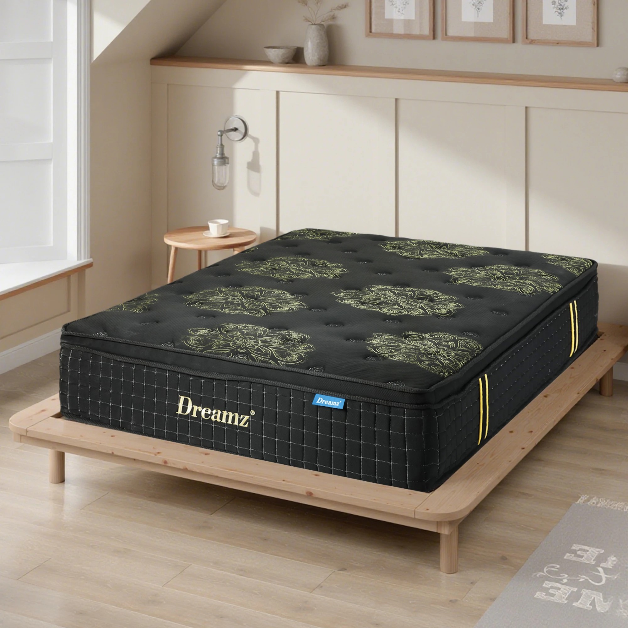 7 Dreamz King Mattress Pocket Spring 34CM Egg Foam Medium Firm Hybrid Comfort Bed - King Bed, 7 of 9