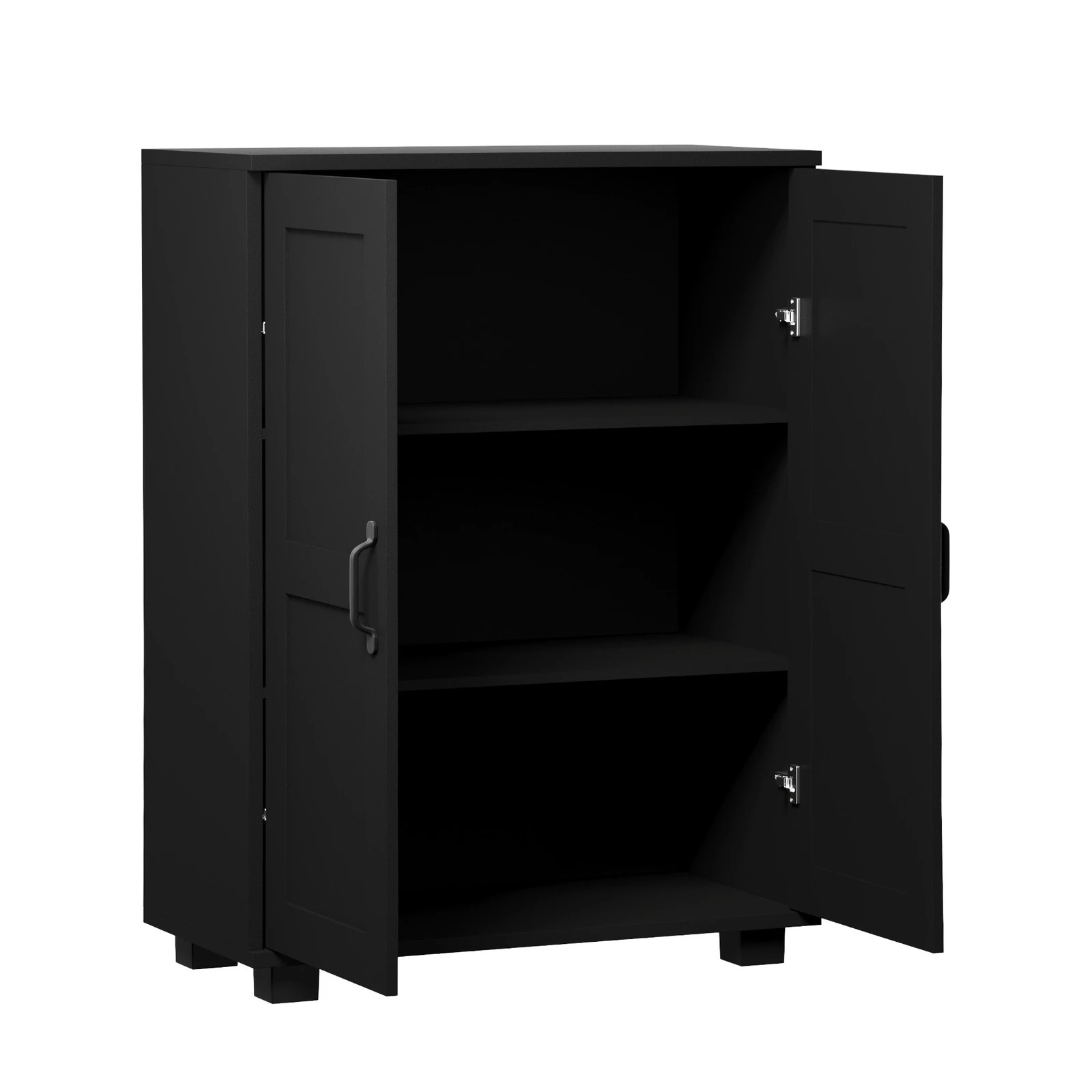 5 Oikiture Storage Cabinet Buffet Sideboard 2 Door Cupboard
 - Black, 5 of 9