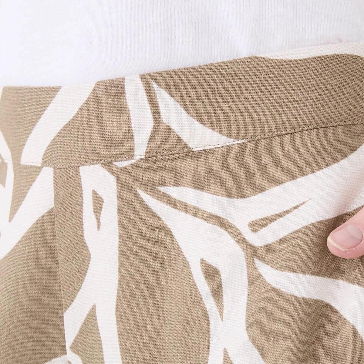 5 Textured Wide Leg Pants LEAVES CARIBOU, 5 of 5