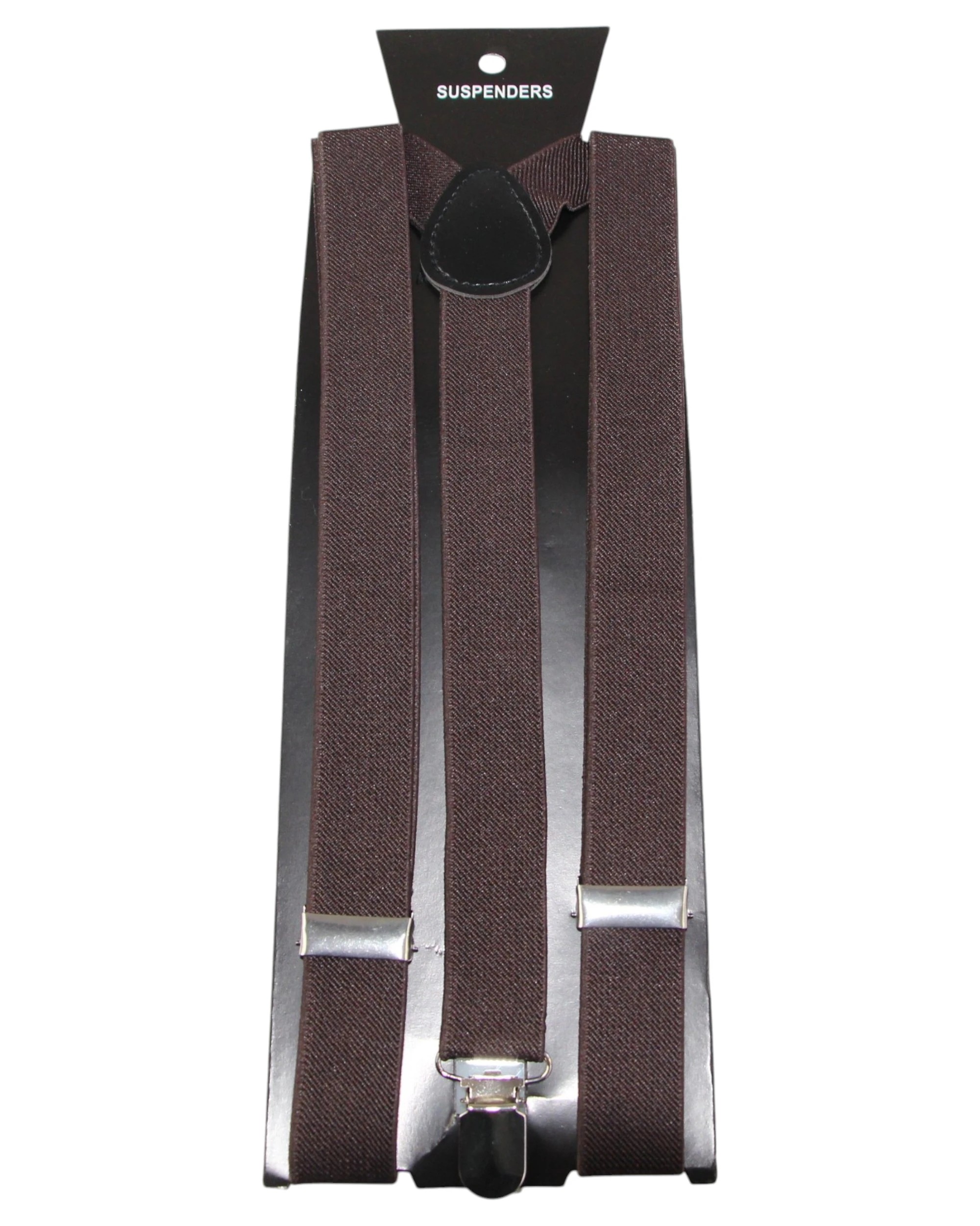2 Zasel Mens Extra Long Adjustable 138cm Dark Brown Suspenders - Brown, 2 of 7