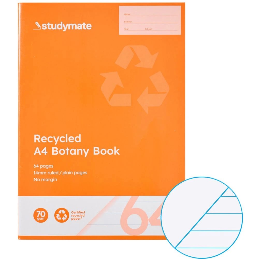 1 Studymate A4 Recycled 14mm Ruled Botany Book 64 Page, 1 of 3