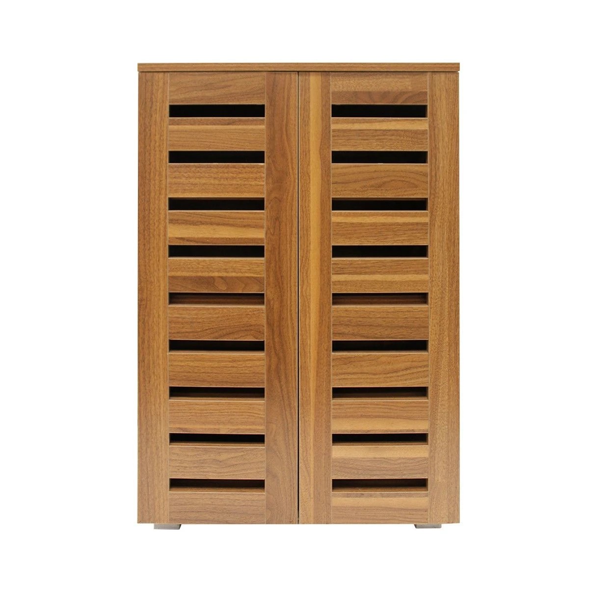 1 Ausway 4 Tier Wooden Shoe Storage Cabinet Rack Shelf for 20 Pairs Shoes, 1 of 7