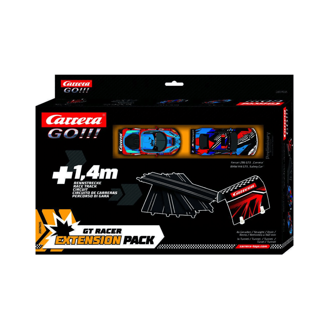 1 Carrera GT Racer Extension Pack - Slot Car Race Set - 2 Cars With Tunnel
 - black, 1 of 4