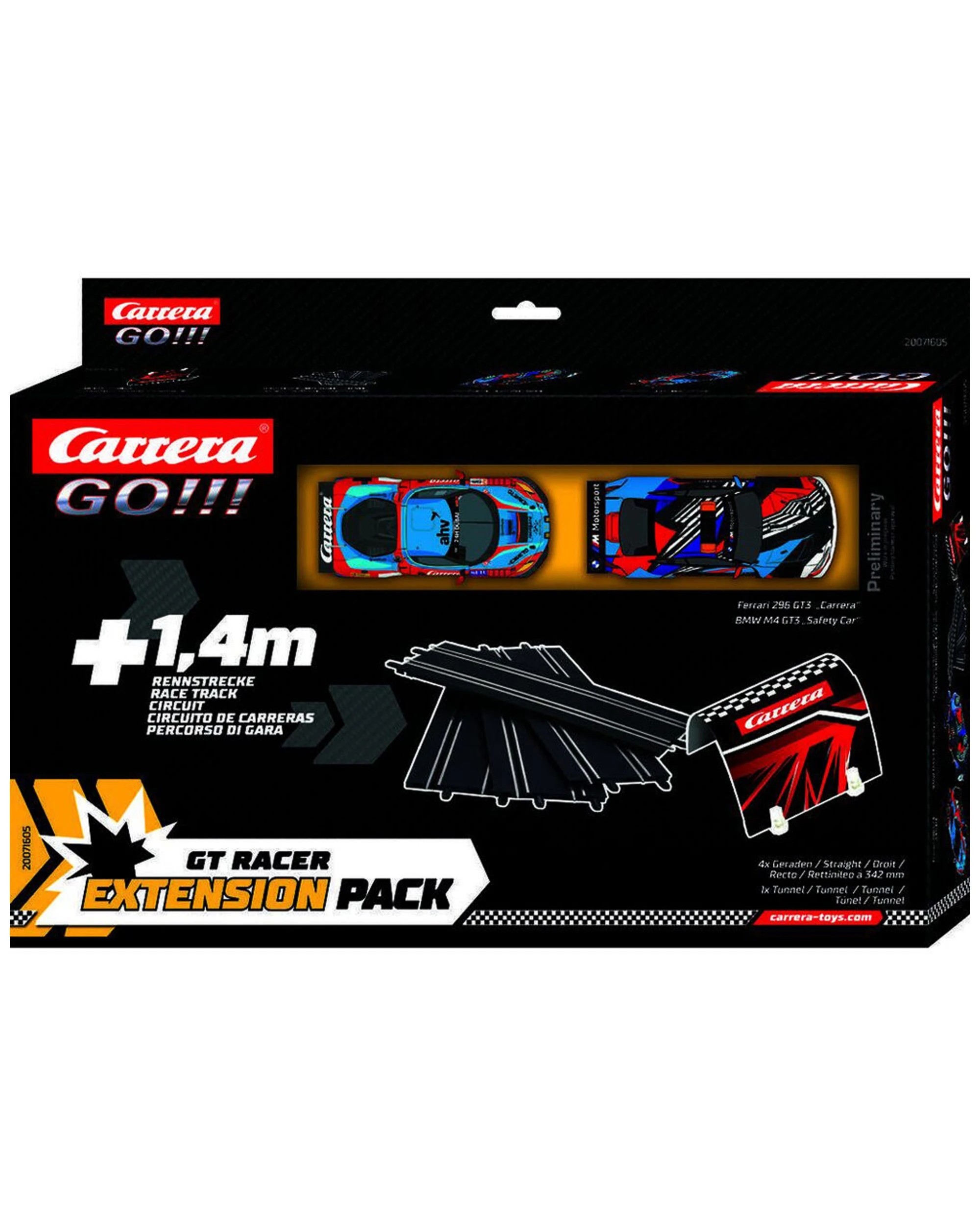 1 Carrera GT Racer Extension Pack - Slot Car Race Set - 2 Cars With Tunnel
 - black, 1 of 4