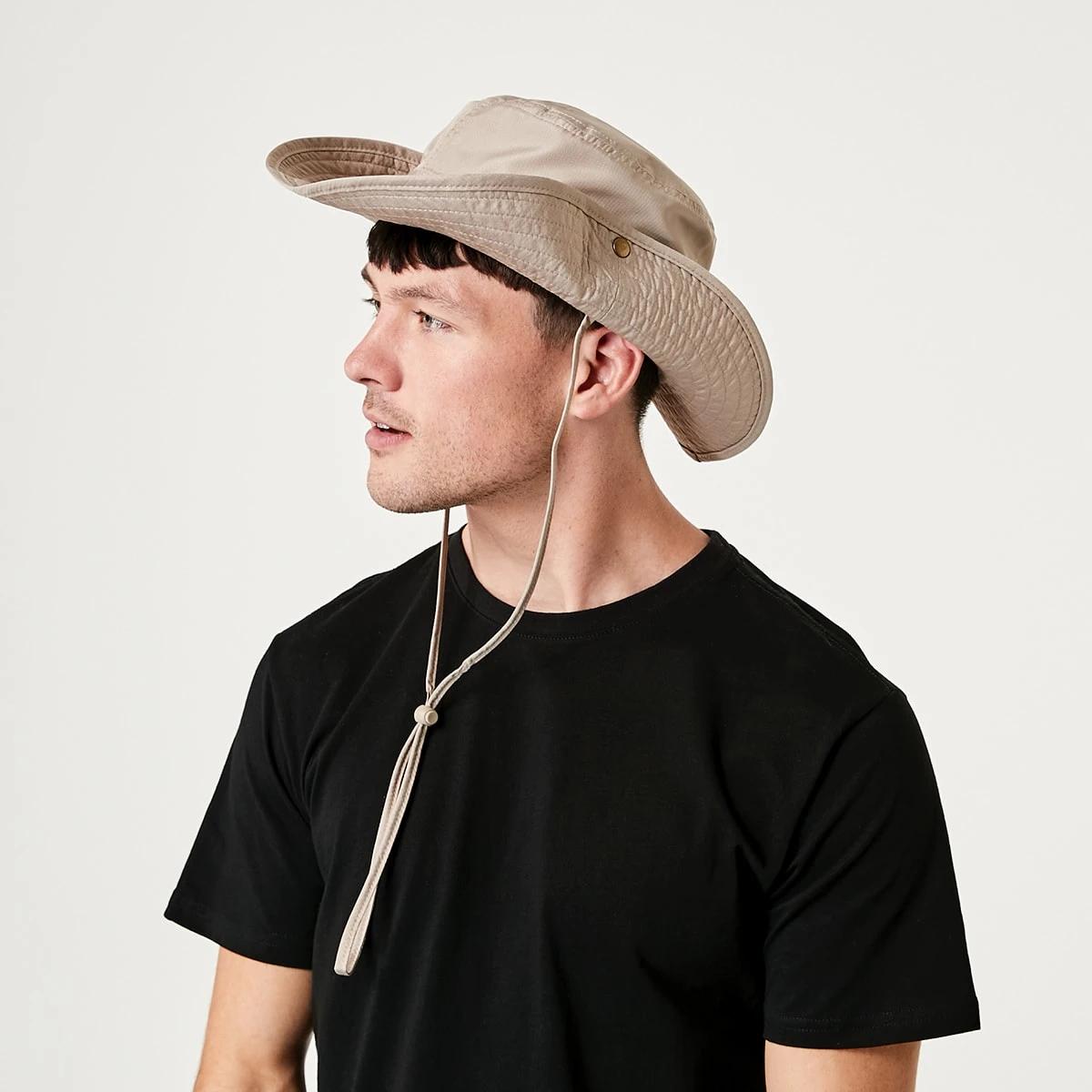 7 Wide Brim Fabric Hat Stone, 7 of 7