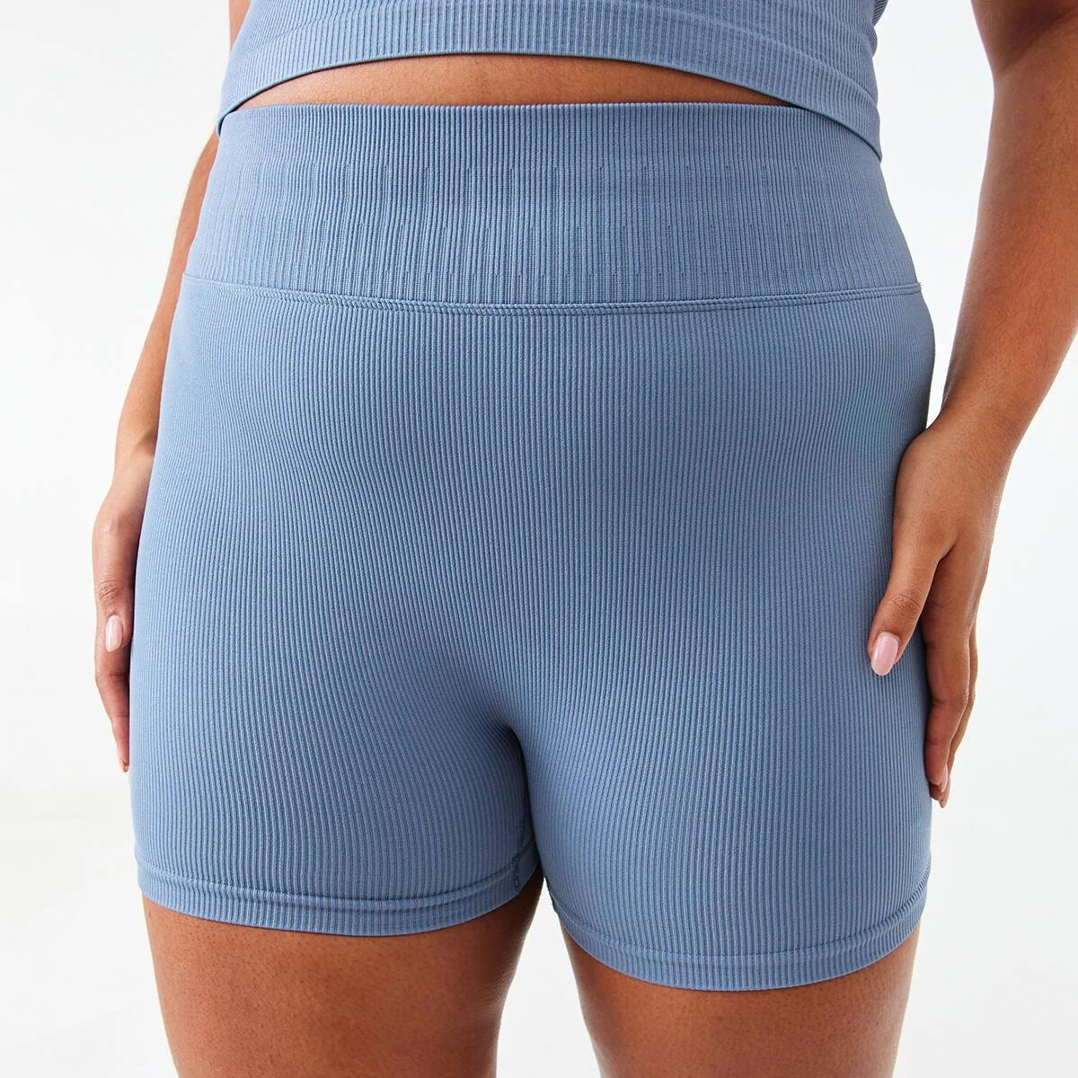 3 Active Womens Seamfree Rib Bike Shorts Citadel Bl, 3 of 9