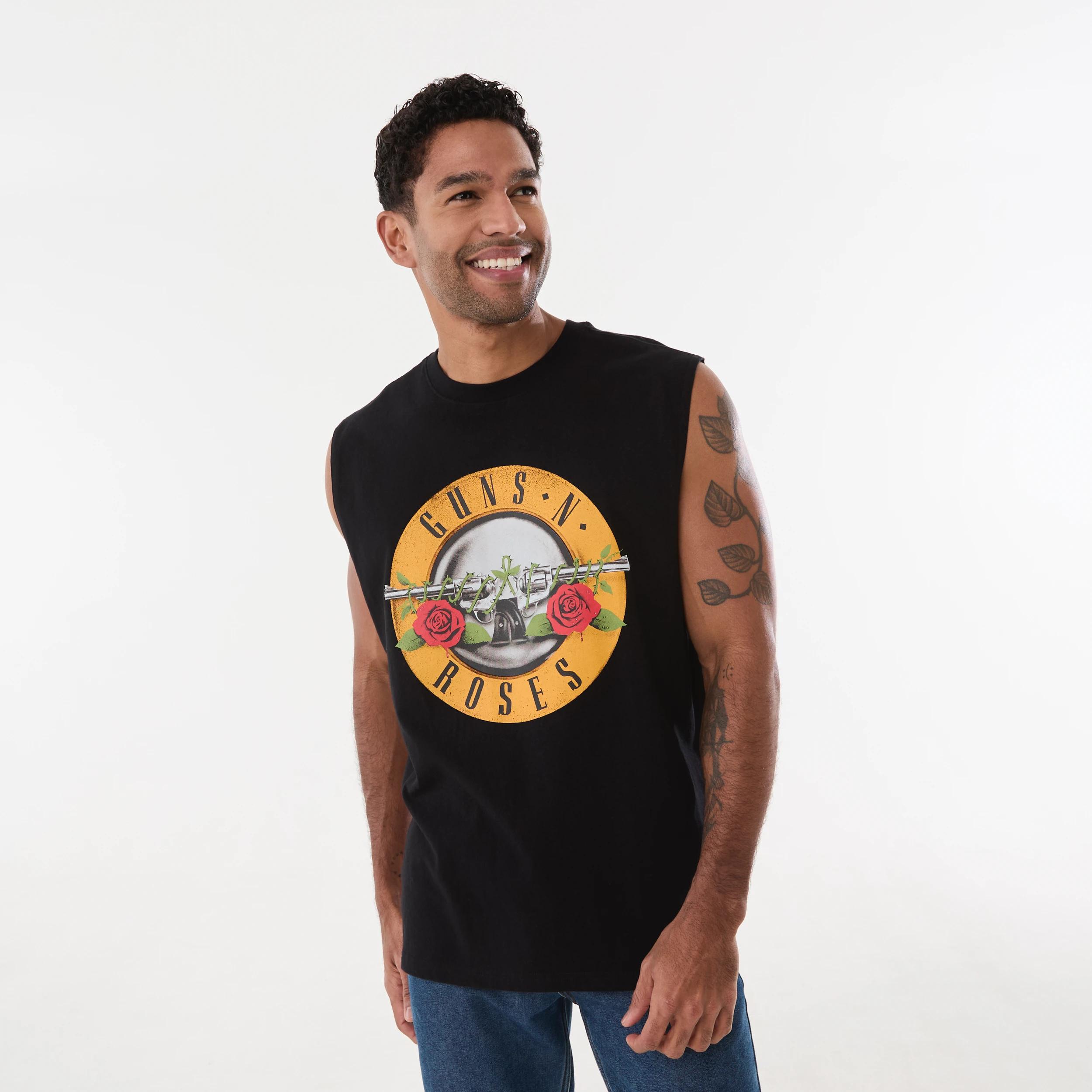 1 Guns N' Roses License Oversized Muscle BLACK, 1 of 6