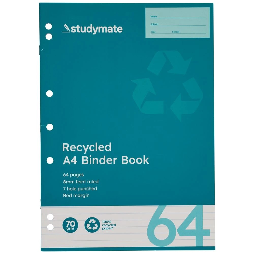 4 Studymate A4 70gsm 8mm Ruled Binder Book 64 Page, 4 of 4