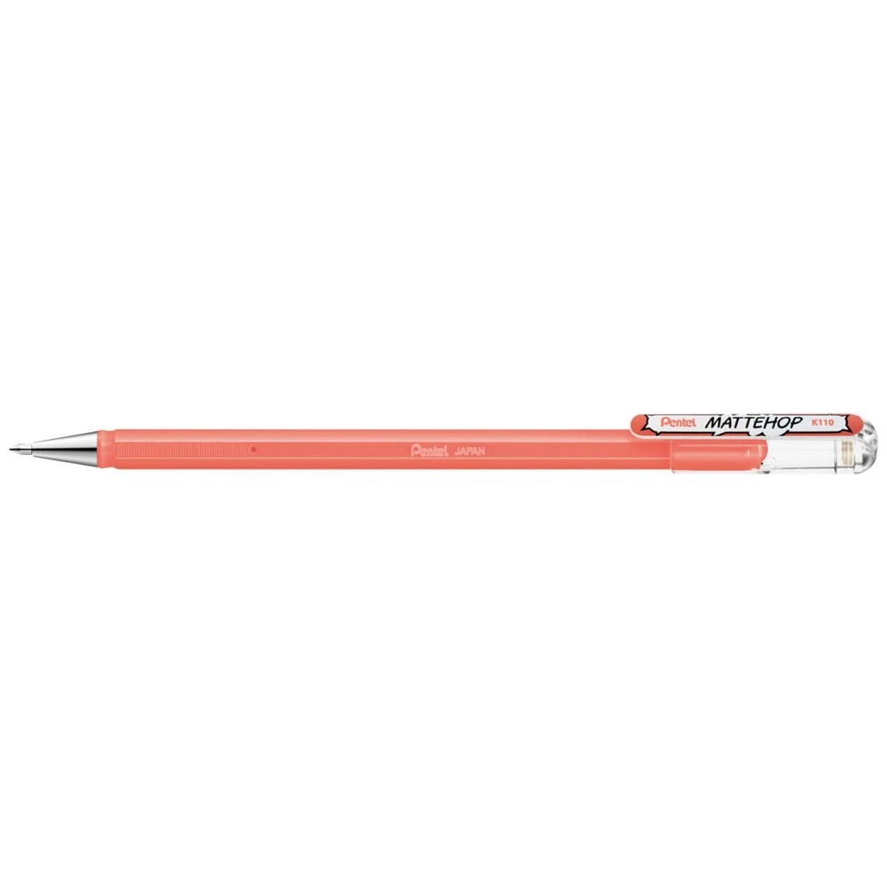 2 Pentel Mattehop Gel Pen 1.0mm Coral Pink, 2 of 2