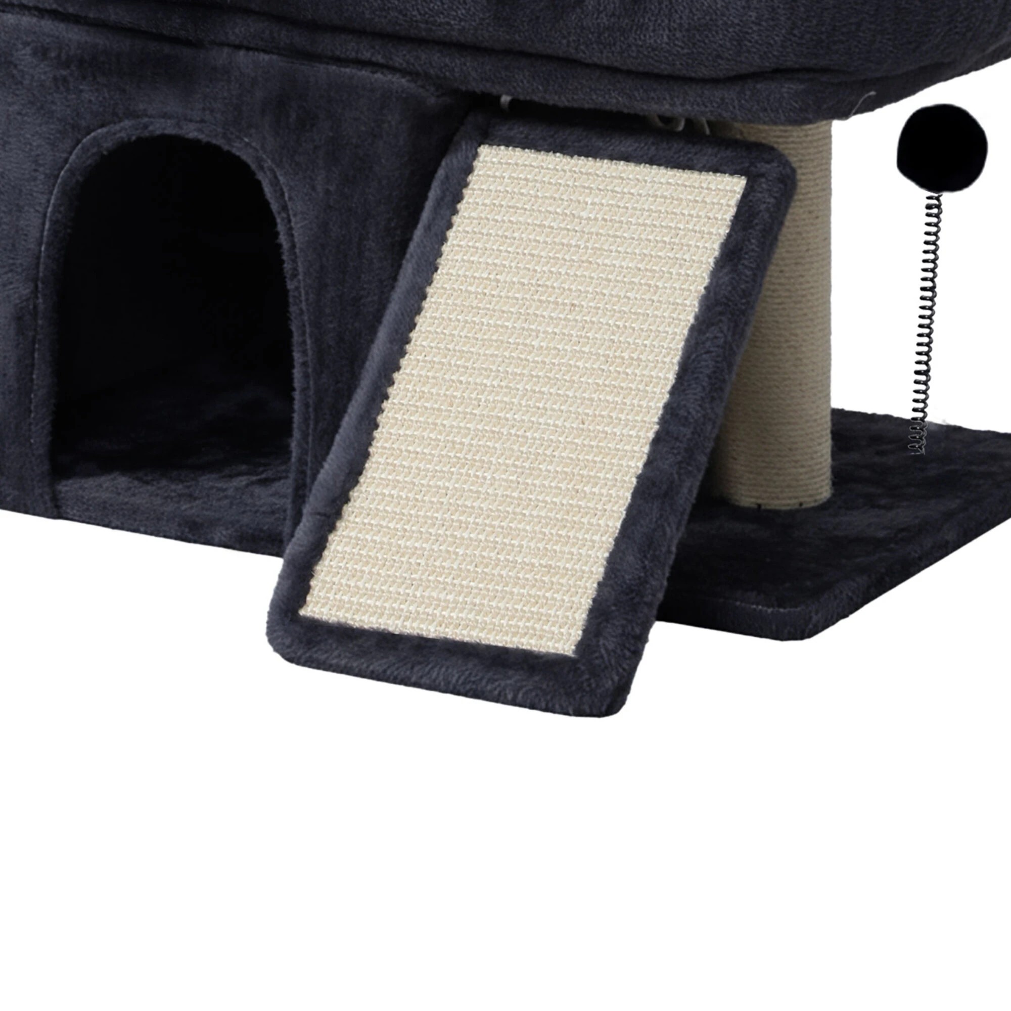 5 PaWz Cat Tree Tower, Plush Perch, Scratching Board, Toy Ball, Indoor Cats - Blue, 5 of 9