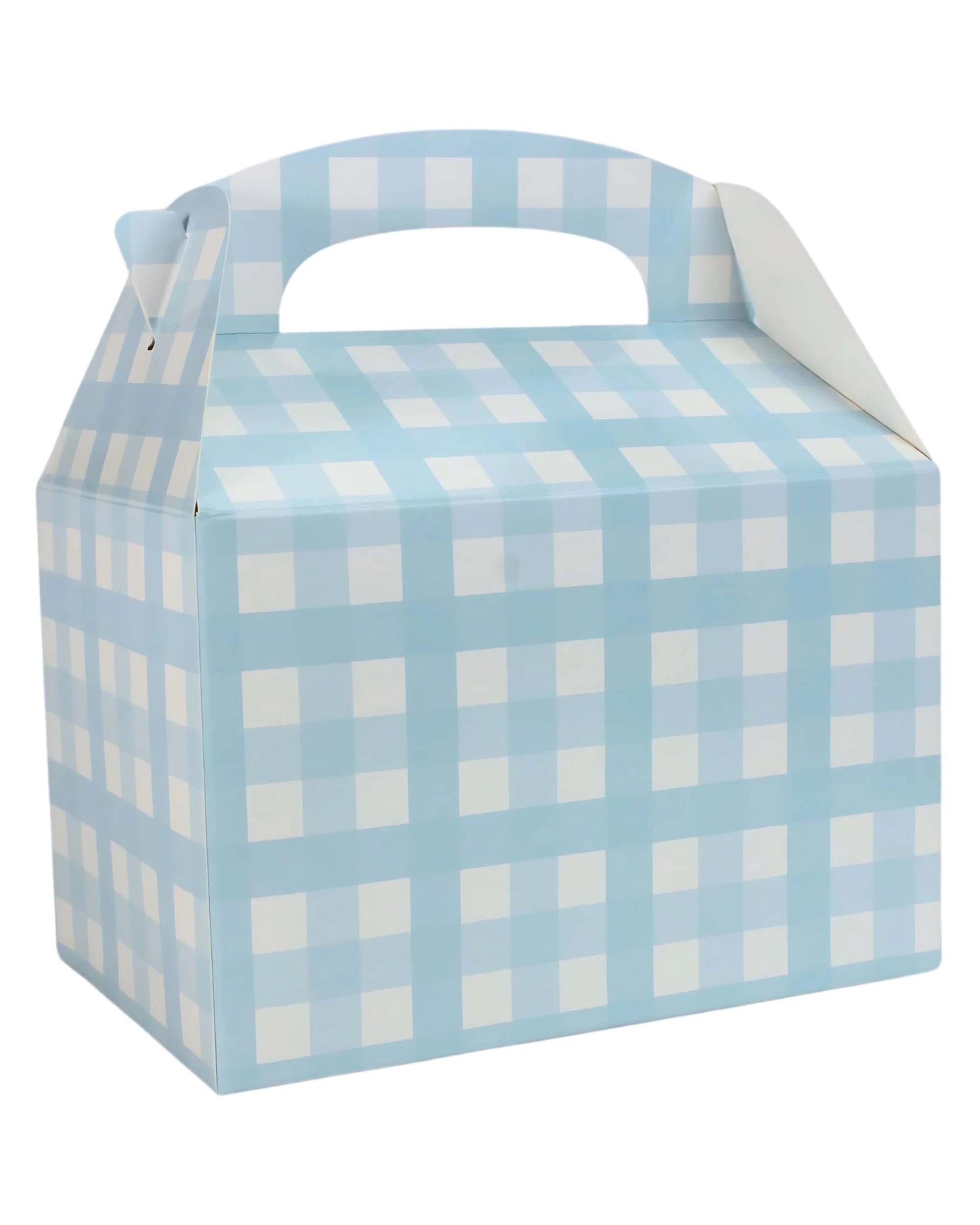 1 Amscan Inc. Pastel Blue Gingham Lolly Treat Boxes Pack of 4 - Blue, 1 of 3