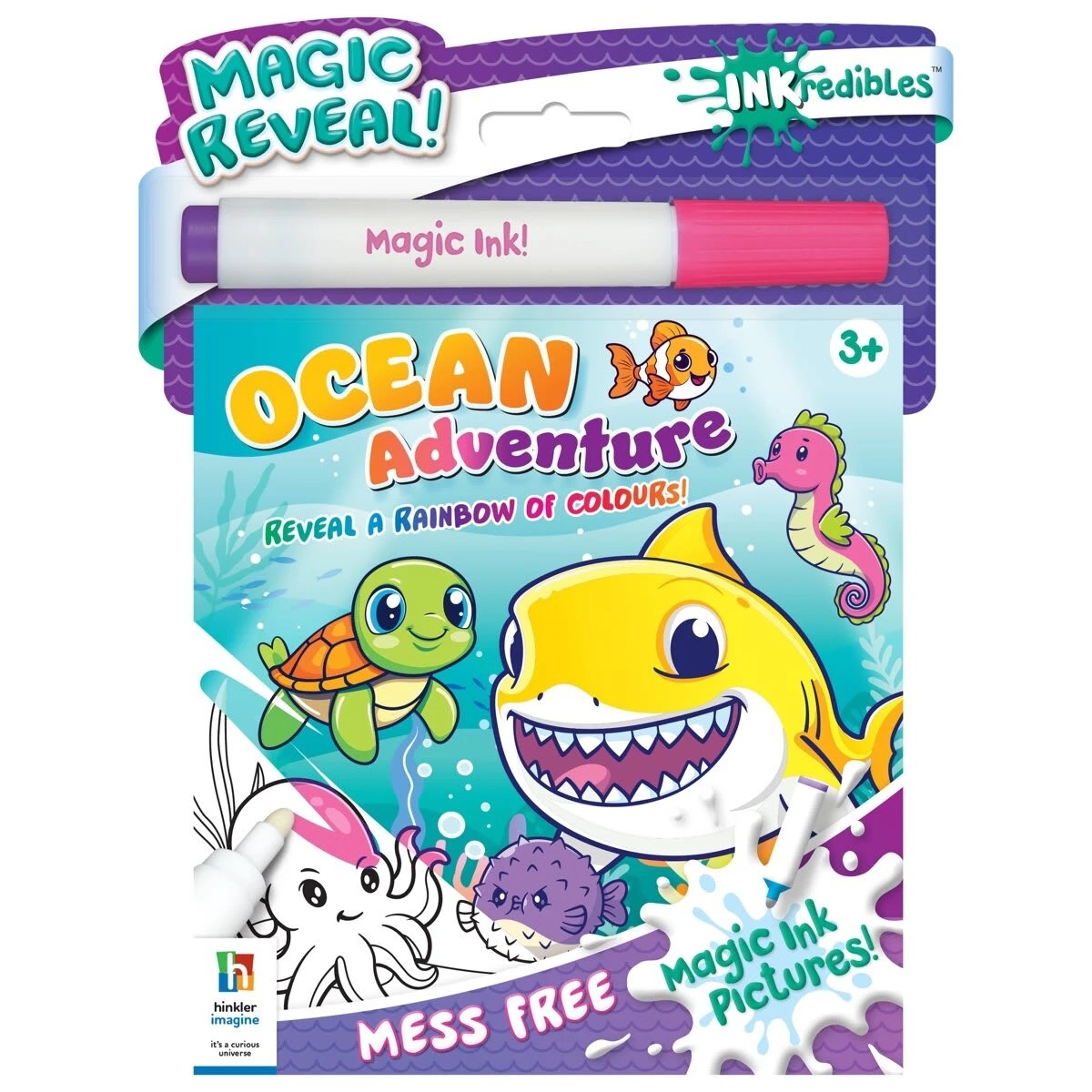 1 INKredibles Magic Reveal Ocean Adventure Mess Free Magic Ink Pictures! - Book, 1 of 5