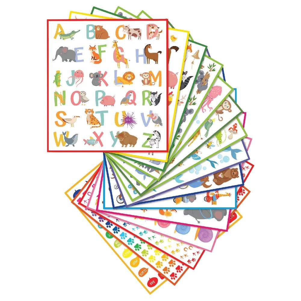 2 Learning Can Be Fun Sticker Set Animal World 800 Pack, 2 of 3