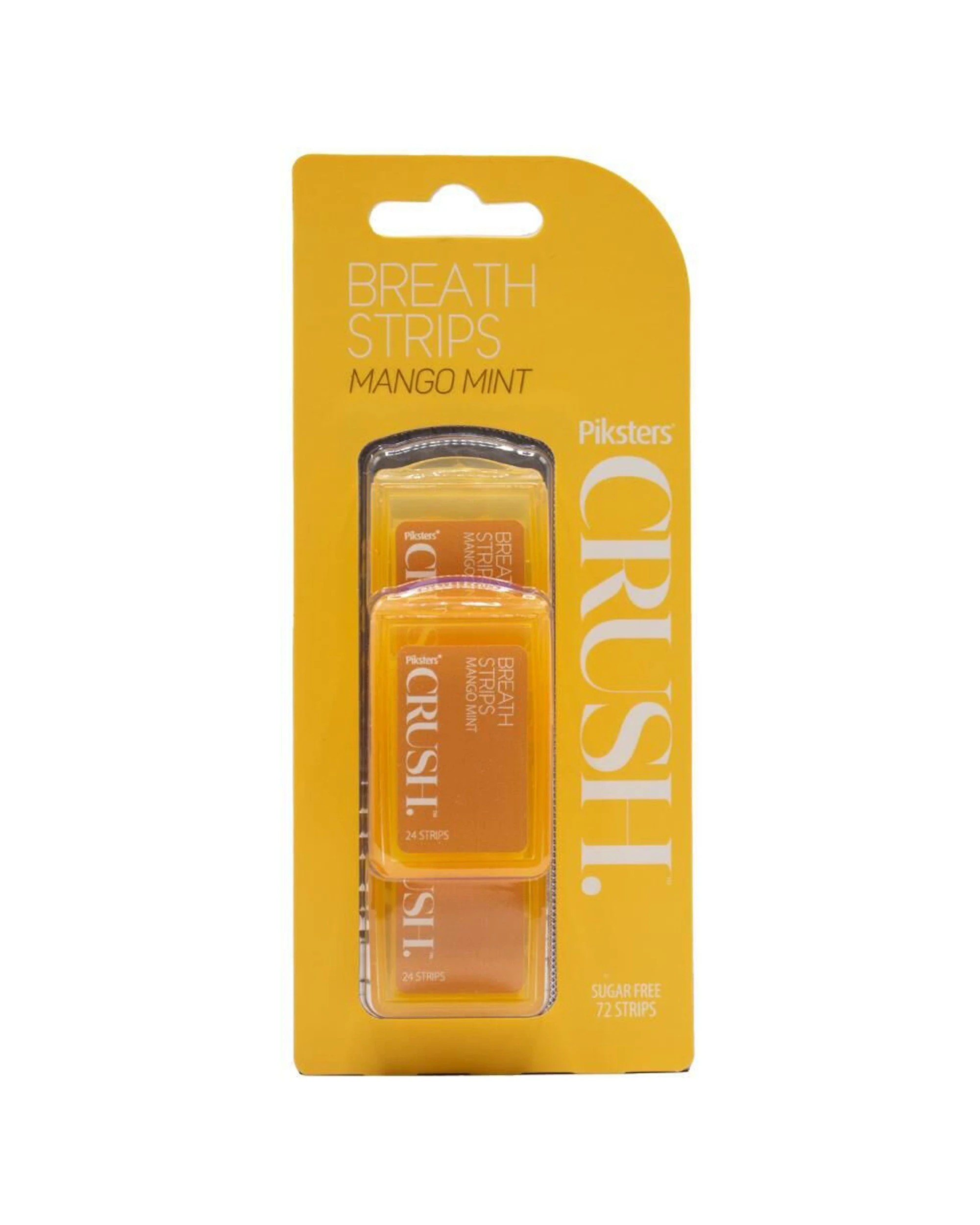 2 Piksters 6x 72pc Breath Strips Crush Mango Sugar Free Breath Fresheners Kit - Yellow, 2 of 3