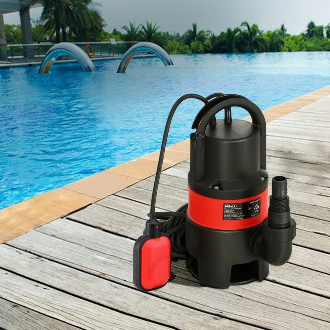 4 Giantz 750W Water Pump Dirty Submersible Sump Swim Pool Flooding Pond Clean - Red, 4 of 5