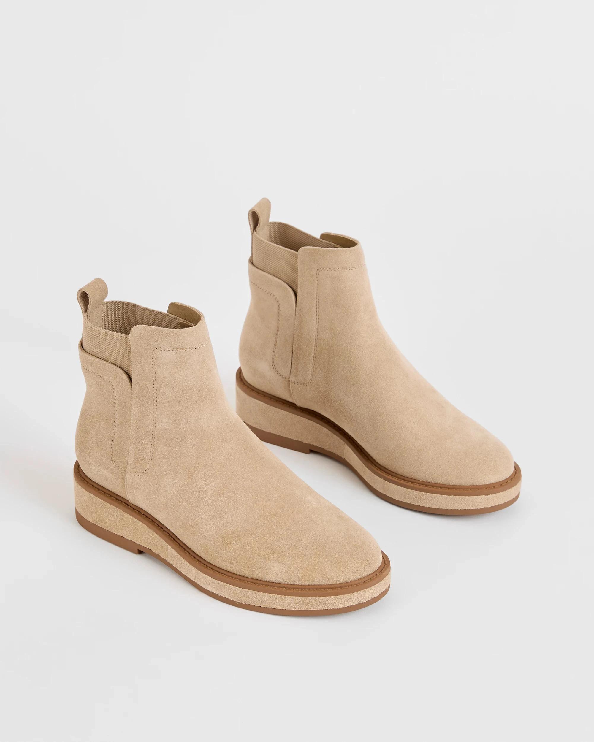 2 Target Woman Genuine Suede Leather Jackie Boot TAUPE SUEDE, 2 of 3