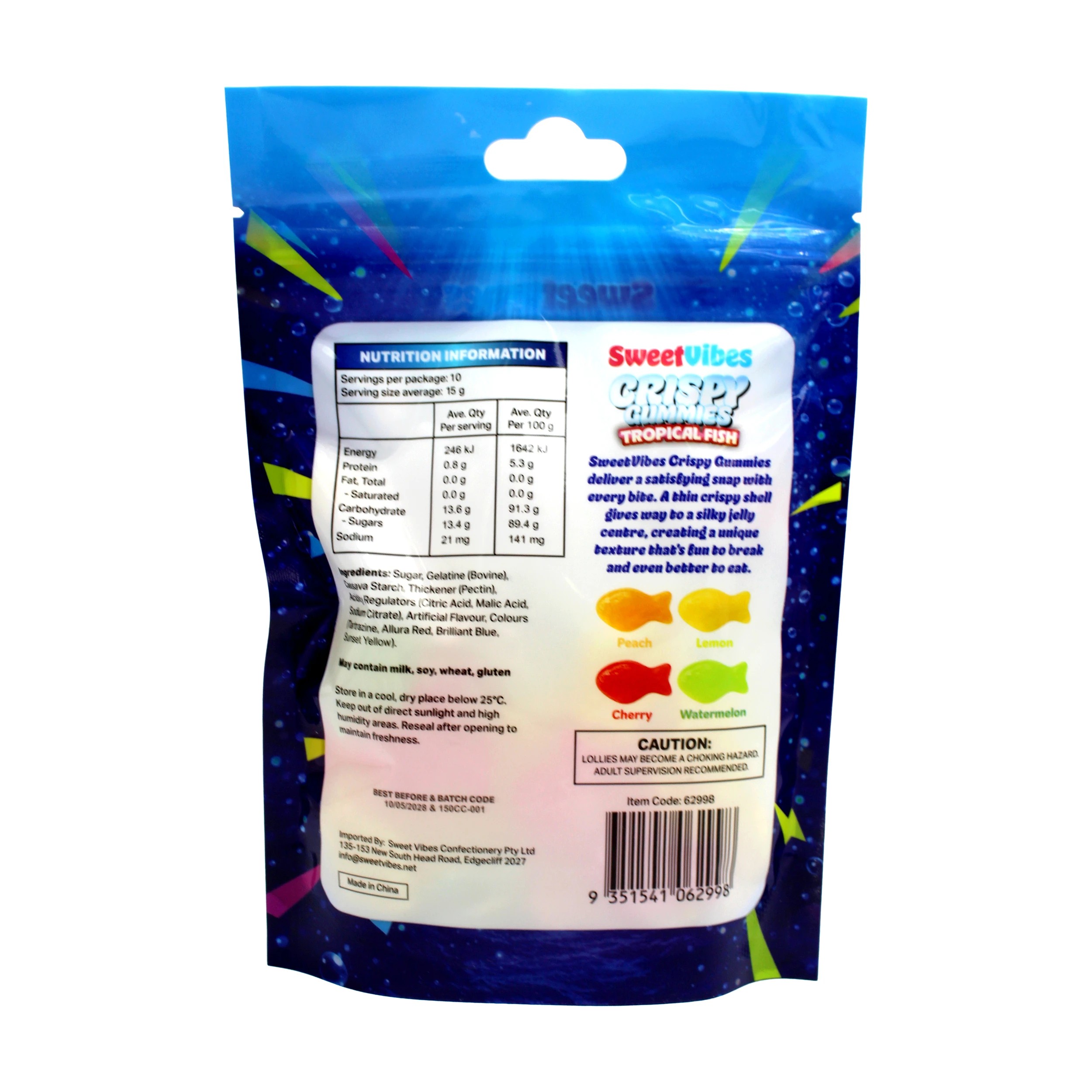 4 SweetVibes Crispy Gummies150g -  Candy Fish, 4 of 4