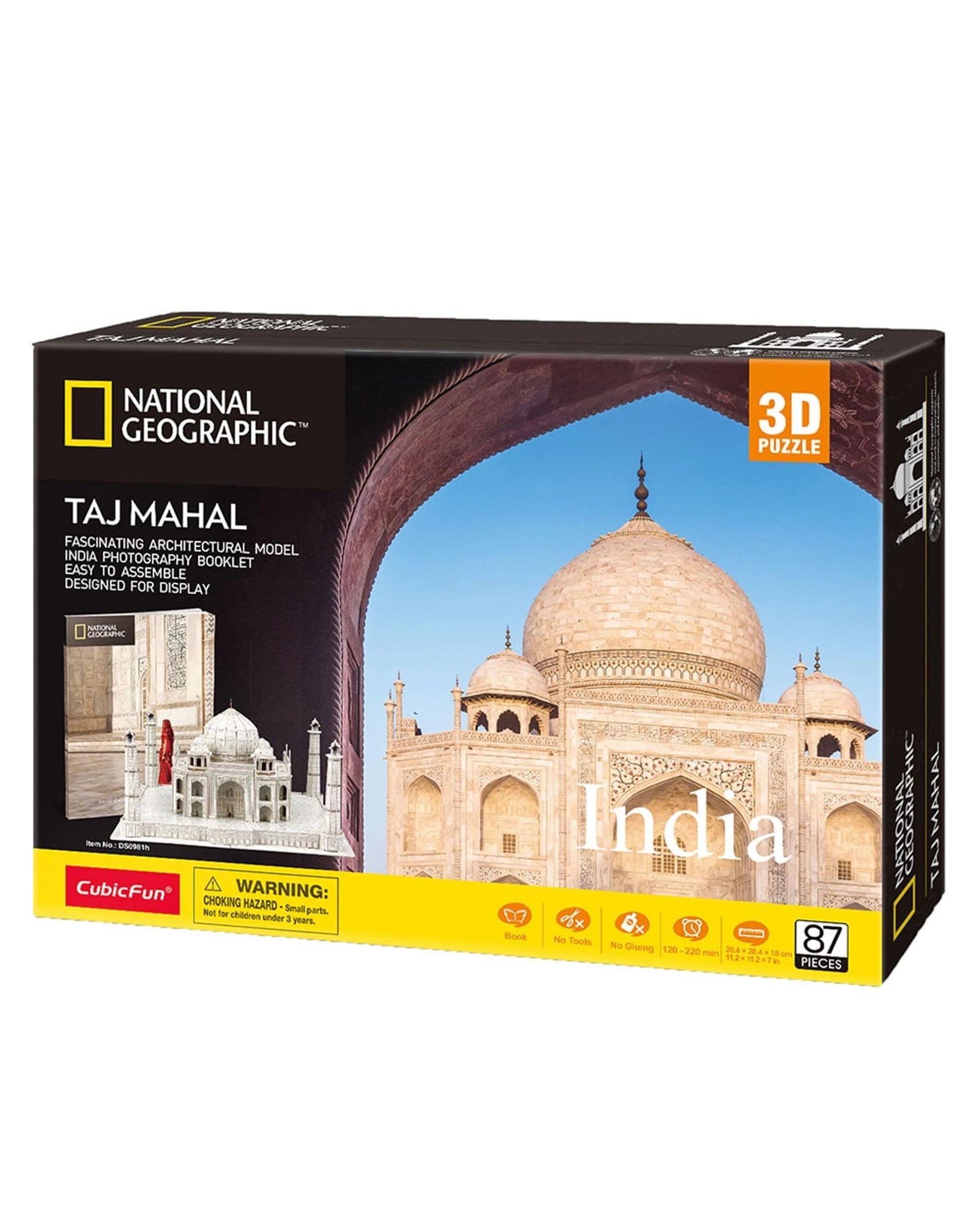 1 National Geographic India Taj Mahal 87 Piece 3D Puzzle, 1 of 3