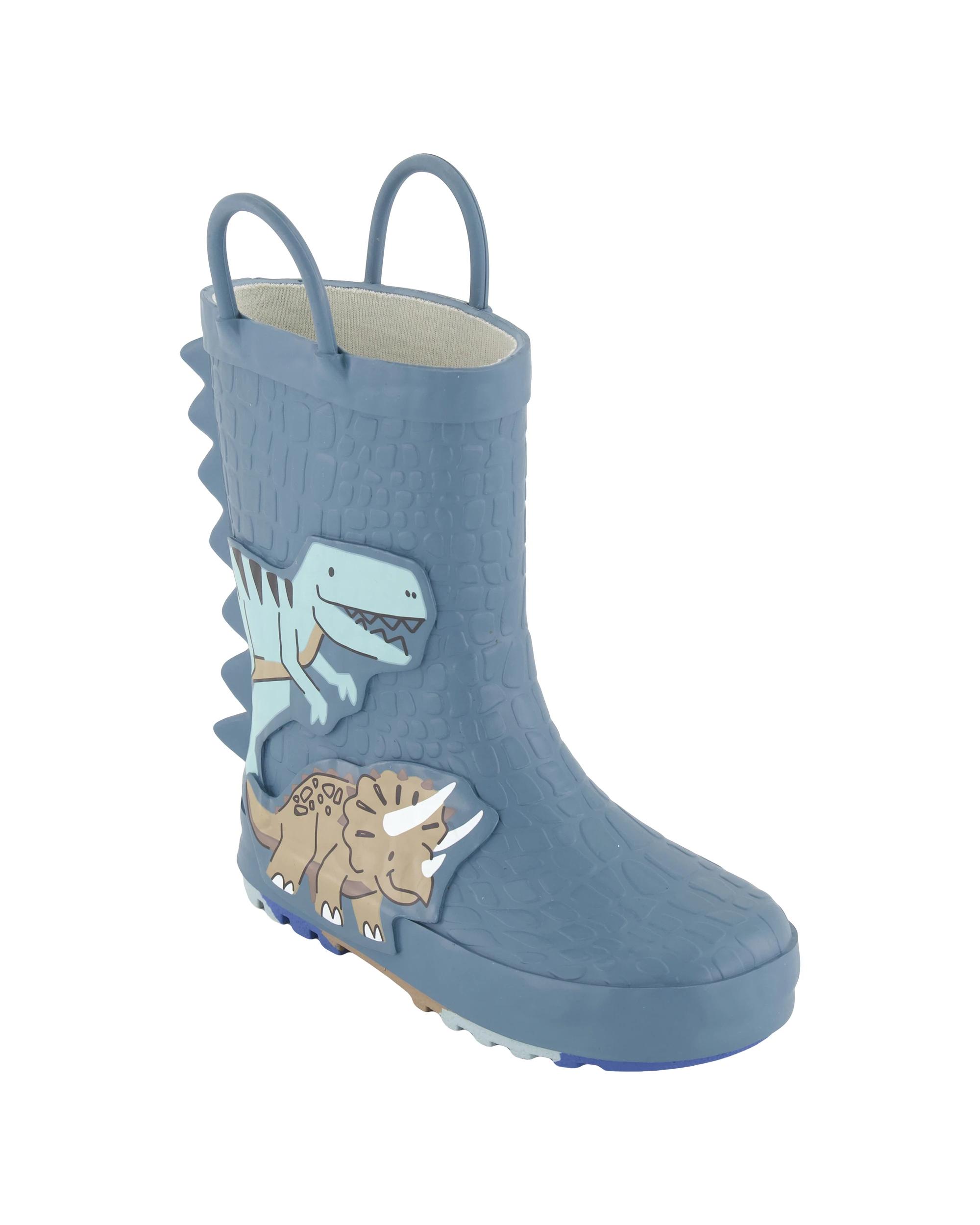 1 Junior Rainboots Sage Dino, 1 of 5