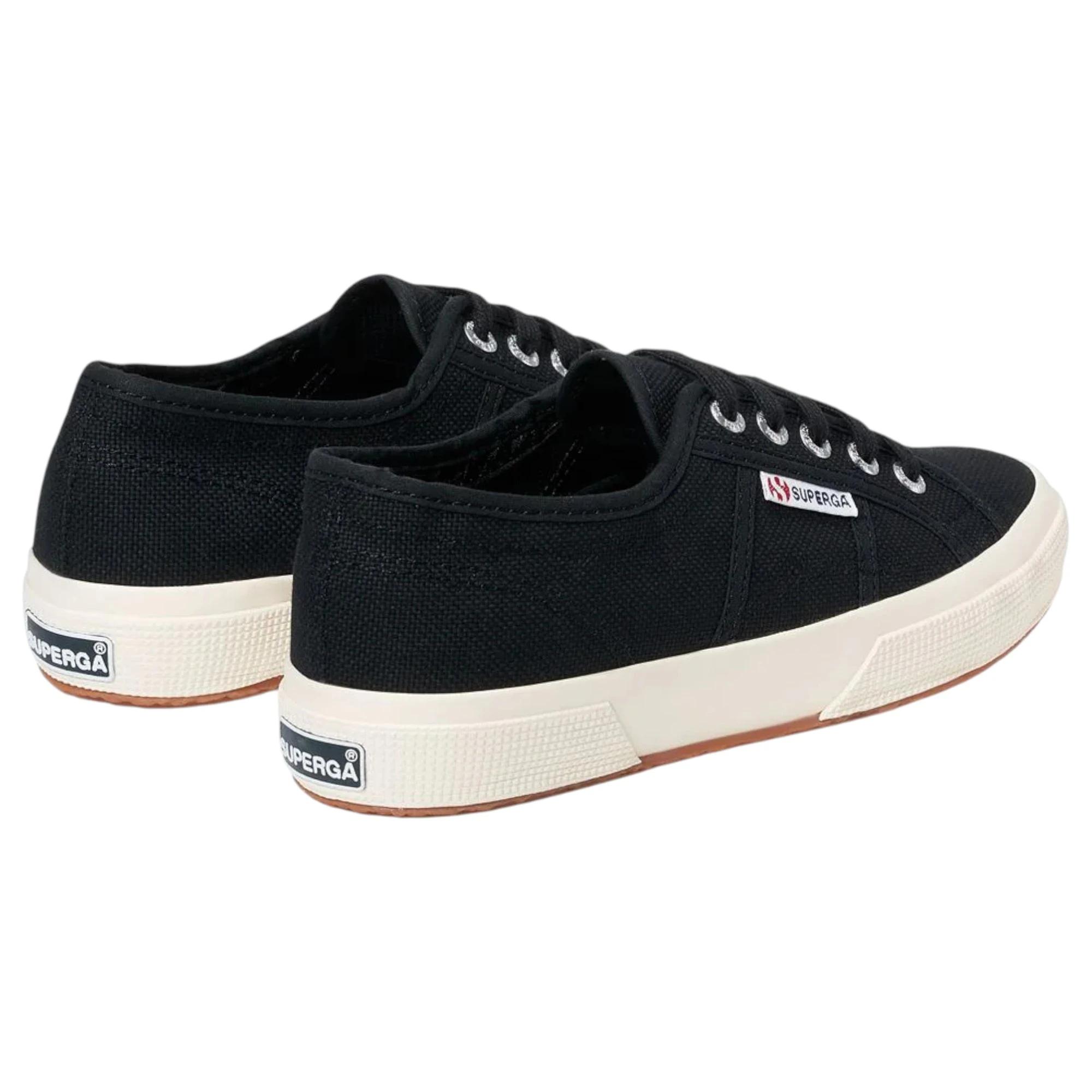 3 Superga Unisex 2750 Cotu Classic Black/ Cream Casual Shoes BLACK/CREAM, 3 of 5