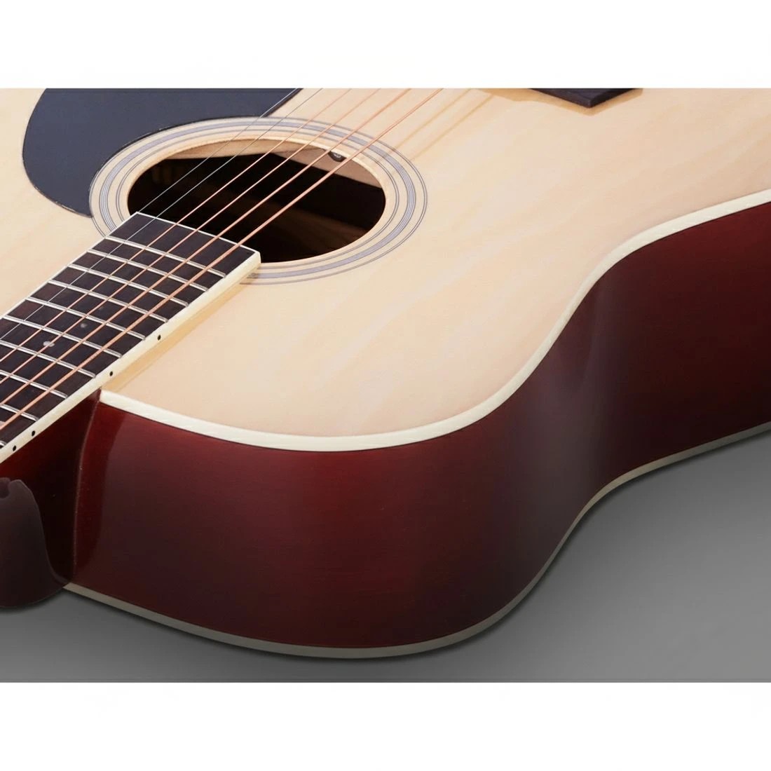 6 Alpha 41 Inch Acoustic Guitar Wooden Body Steel String Dreadnought Wood - Natural, 6 of 7