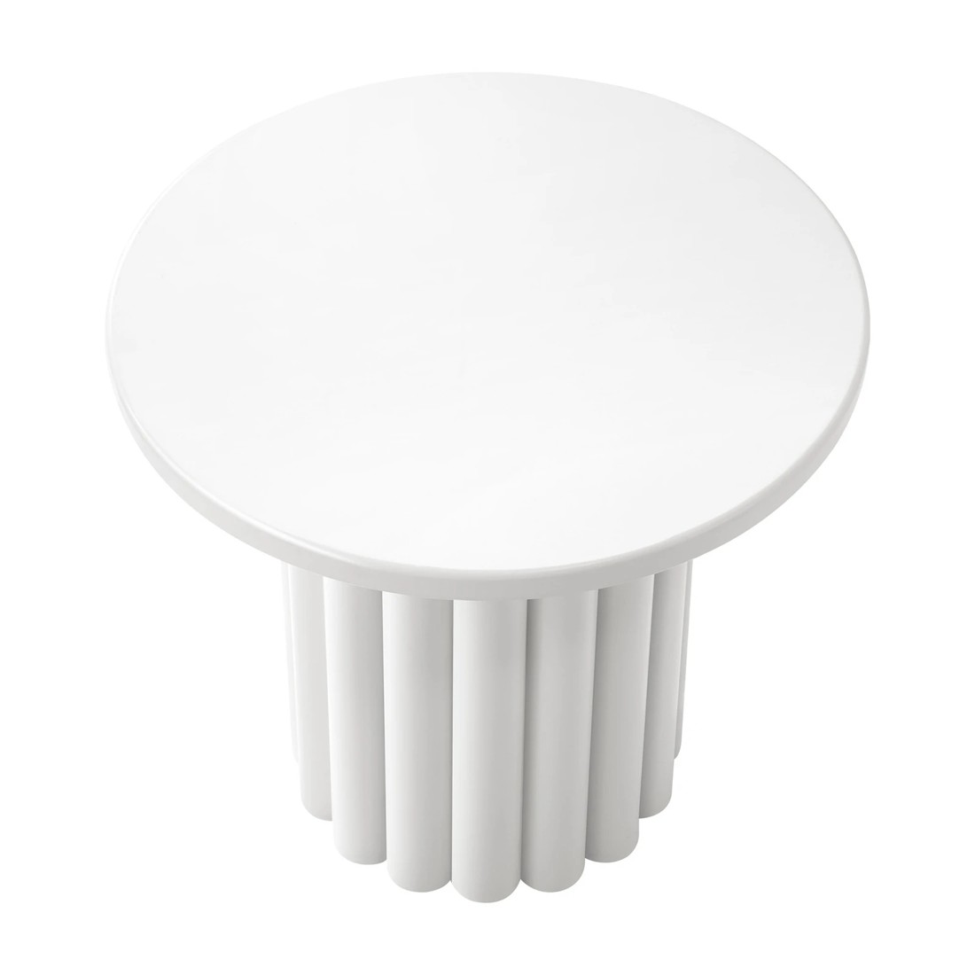 9 Oikiture Coffee Table Side End Tables Sofa Desk Bedside Nightstand Round
 - White, 9 of 10