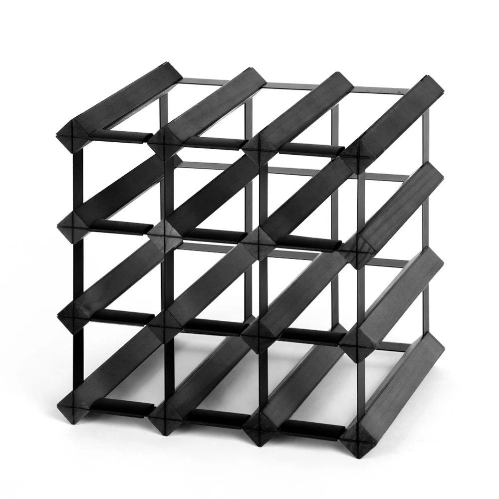 Artiss Wine Rack 12 Bottle - Black - Kmart