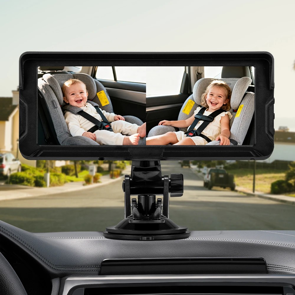 3 PlayPals Baby Car Camera Monitor 2-Kids Rotation Night Vision HD 1080P - Black, 3 of 3